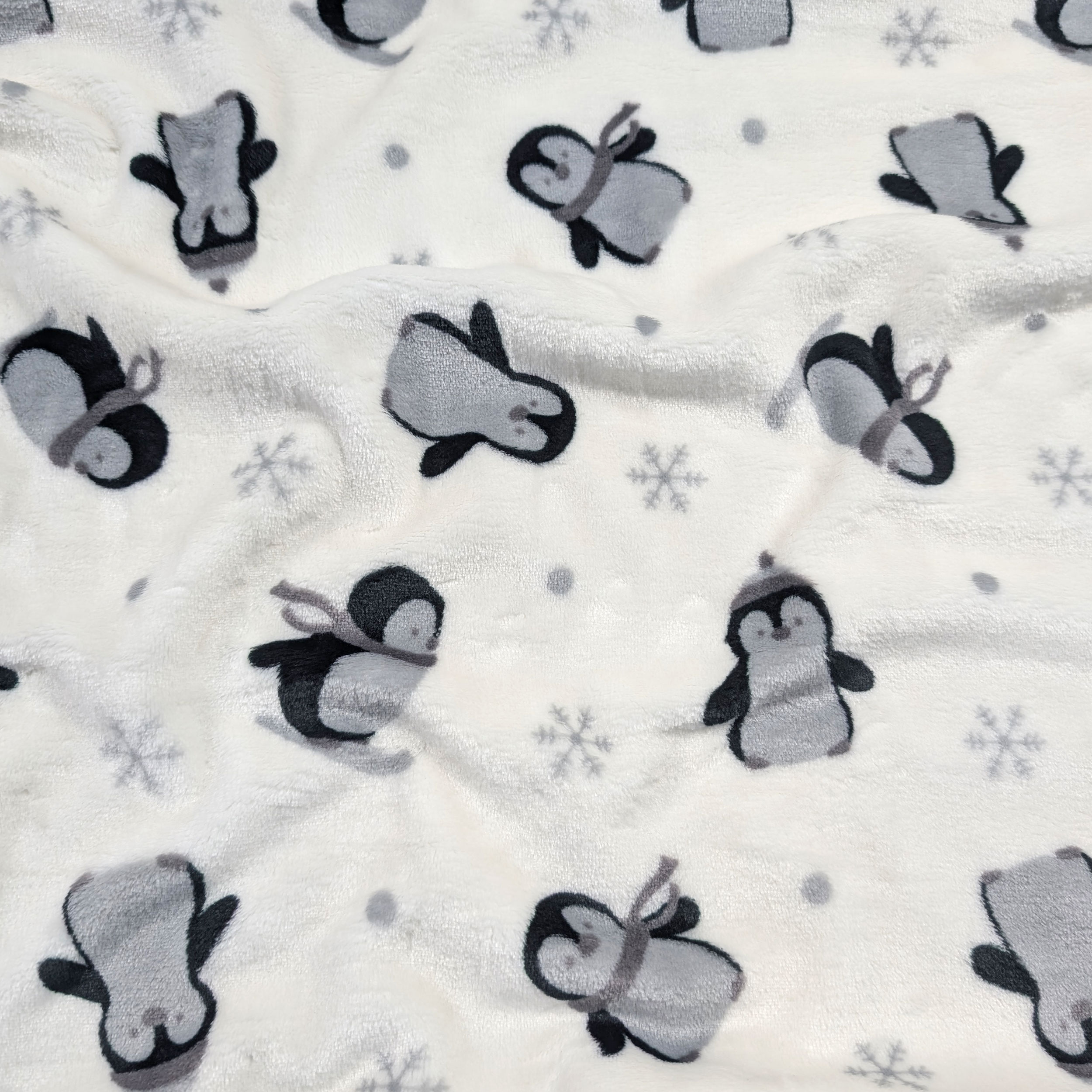 Cashmere Fleece Penguins White Background Image