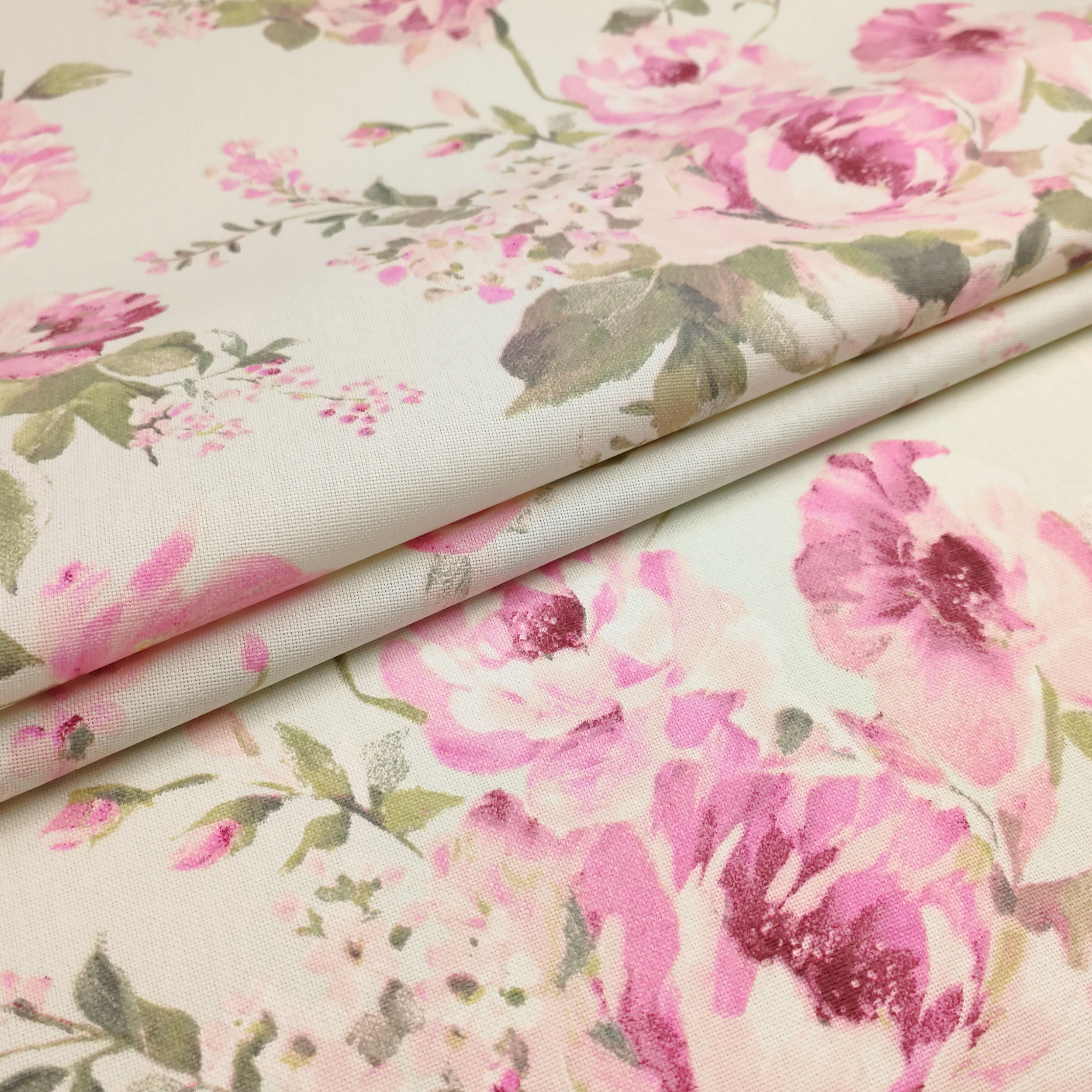 Tissu découpé Panama Rose Vintage 50x140 cm Image