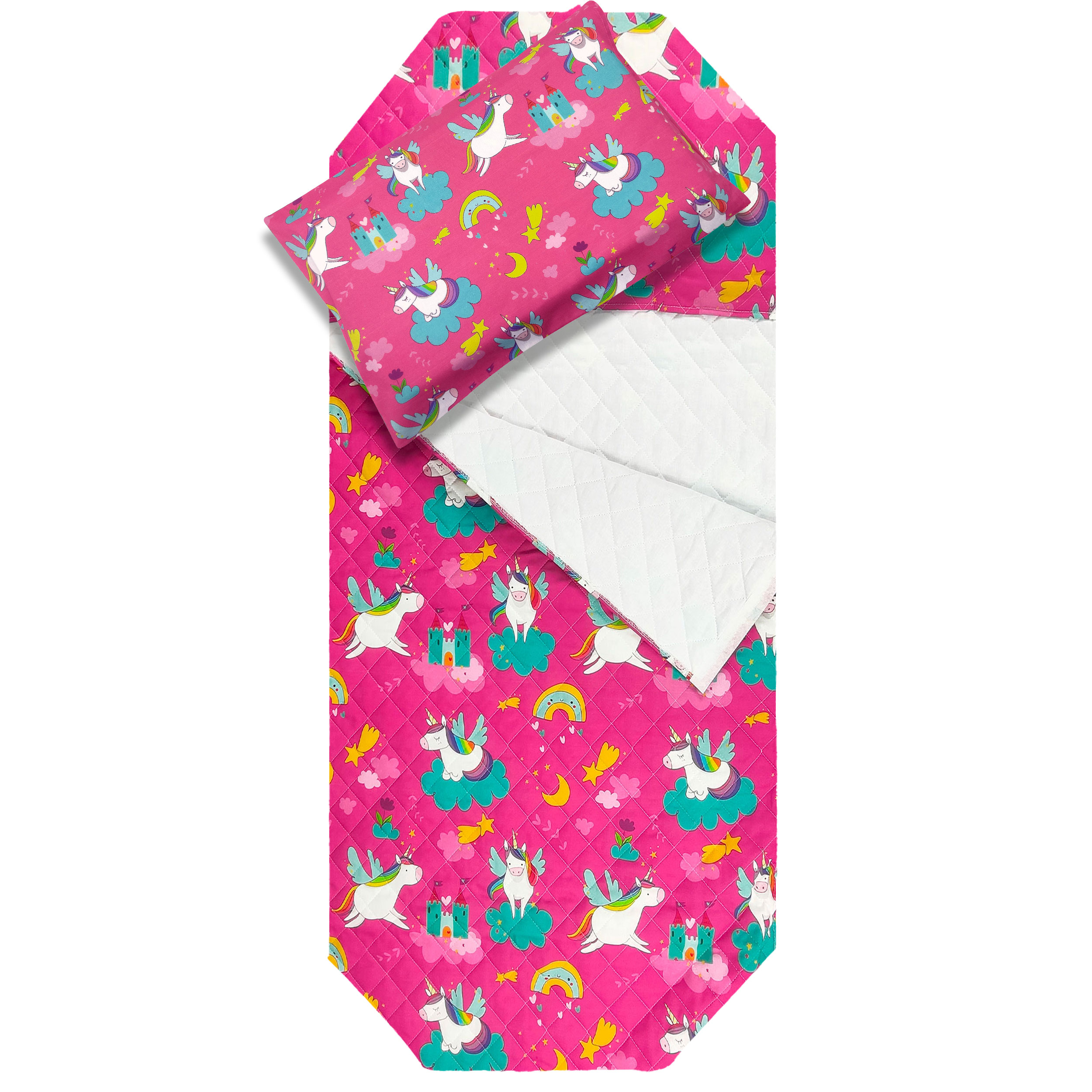 Shaped Sleeping Bag for Brandy Unicorns and Castles Image