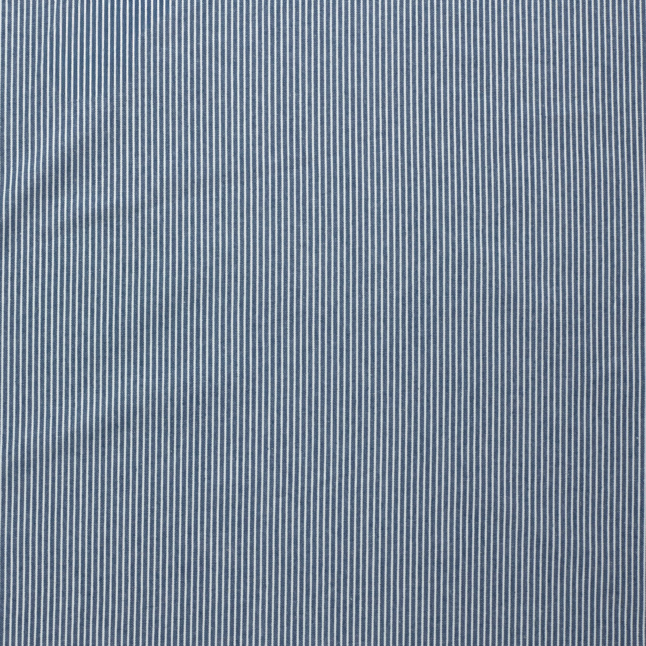 Thin White Striped Cotton Jeans Image