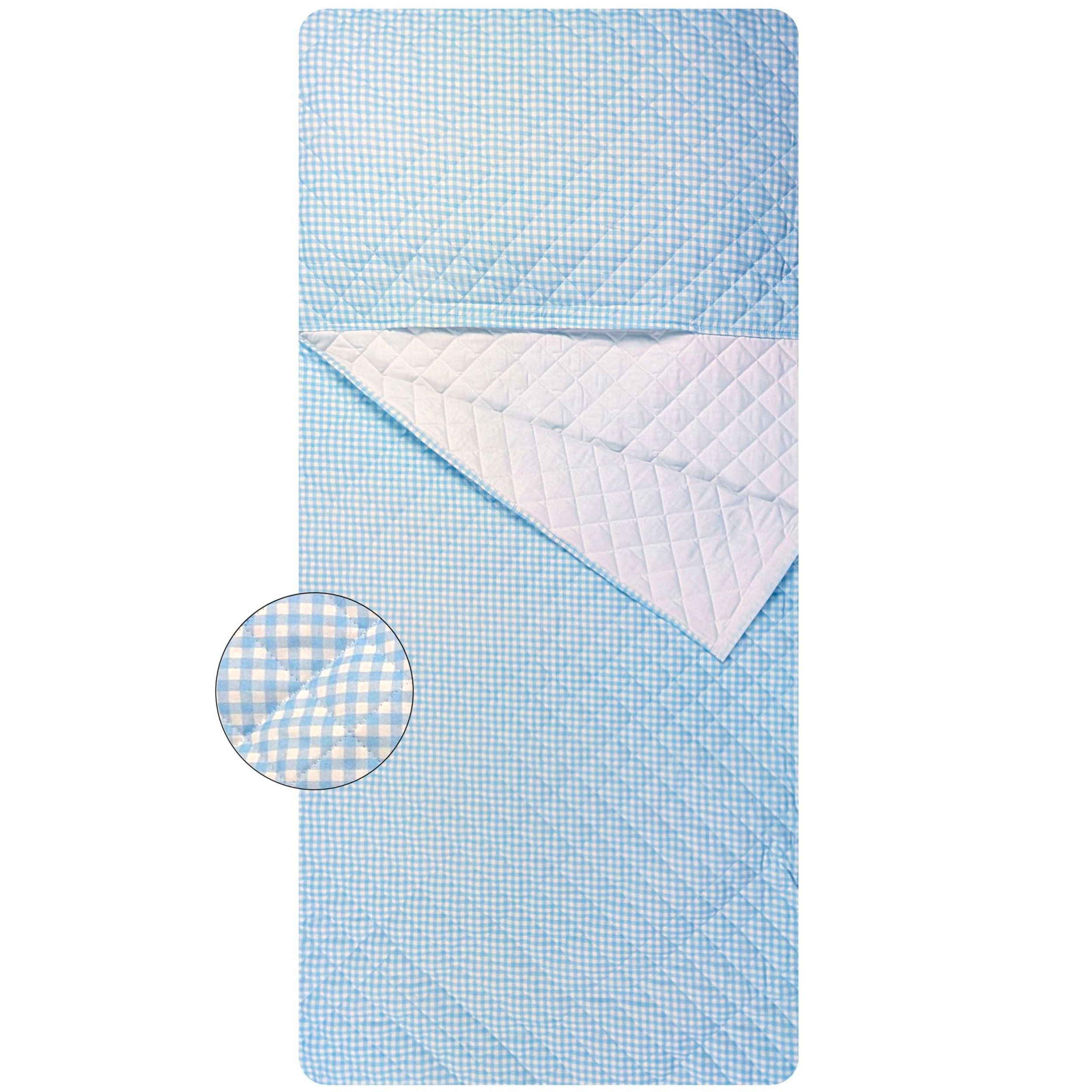 Light Blue Gingham Baby Sleeping Bag Image