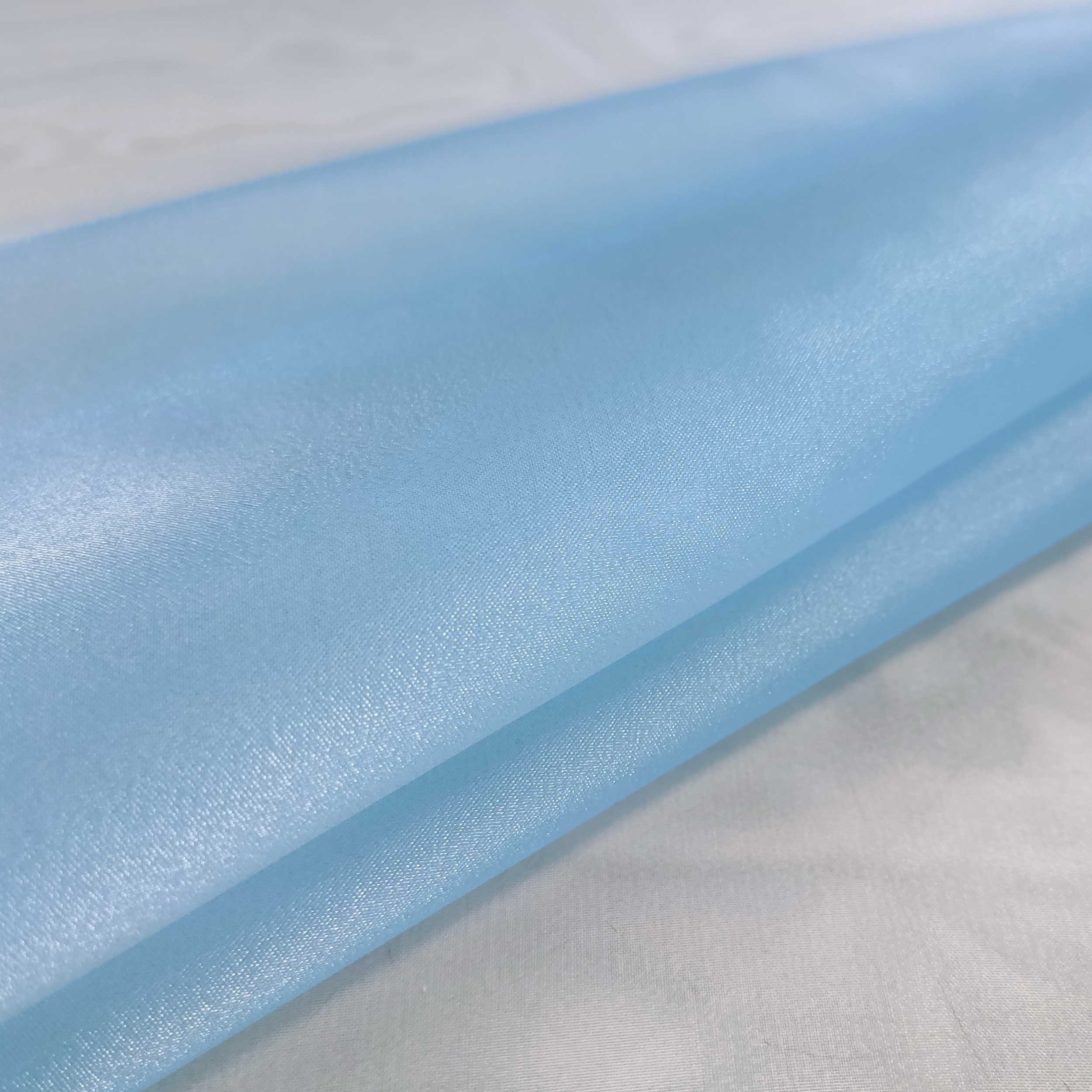 Organza Lux Azul Sólido