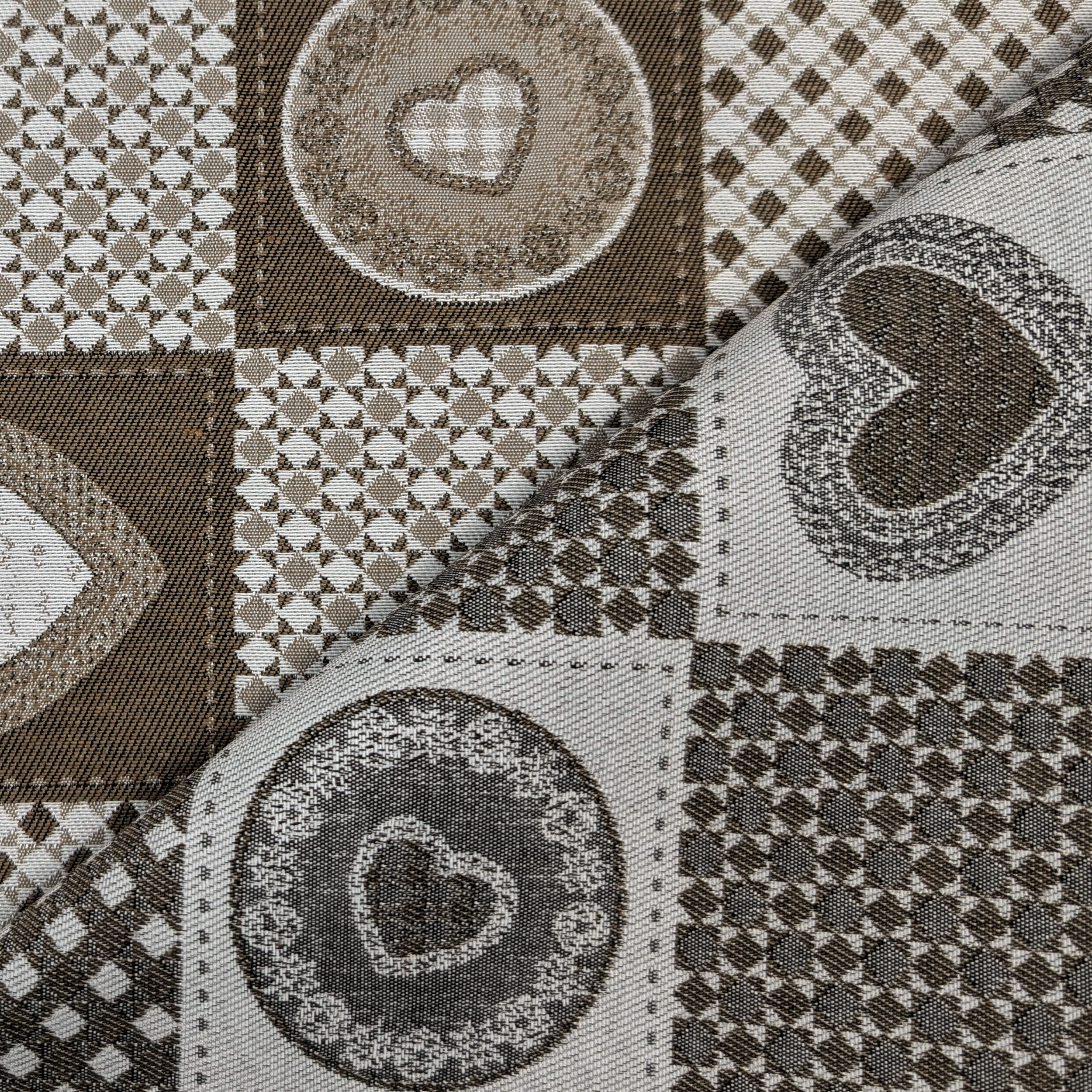 Jacquard Double Fantasy Tile Hearts Image