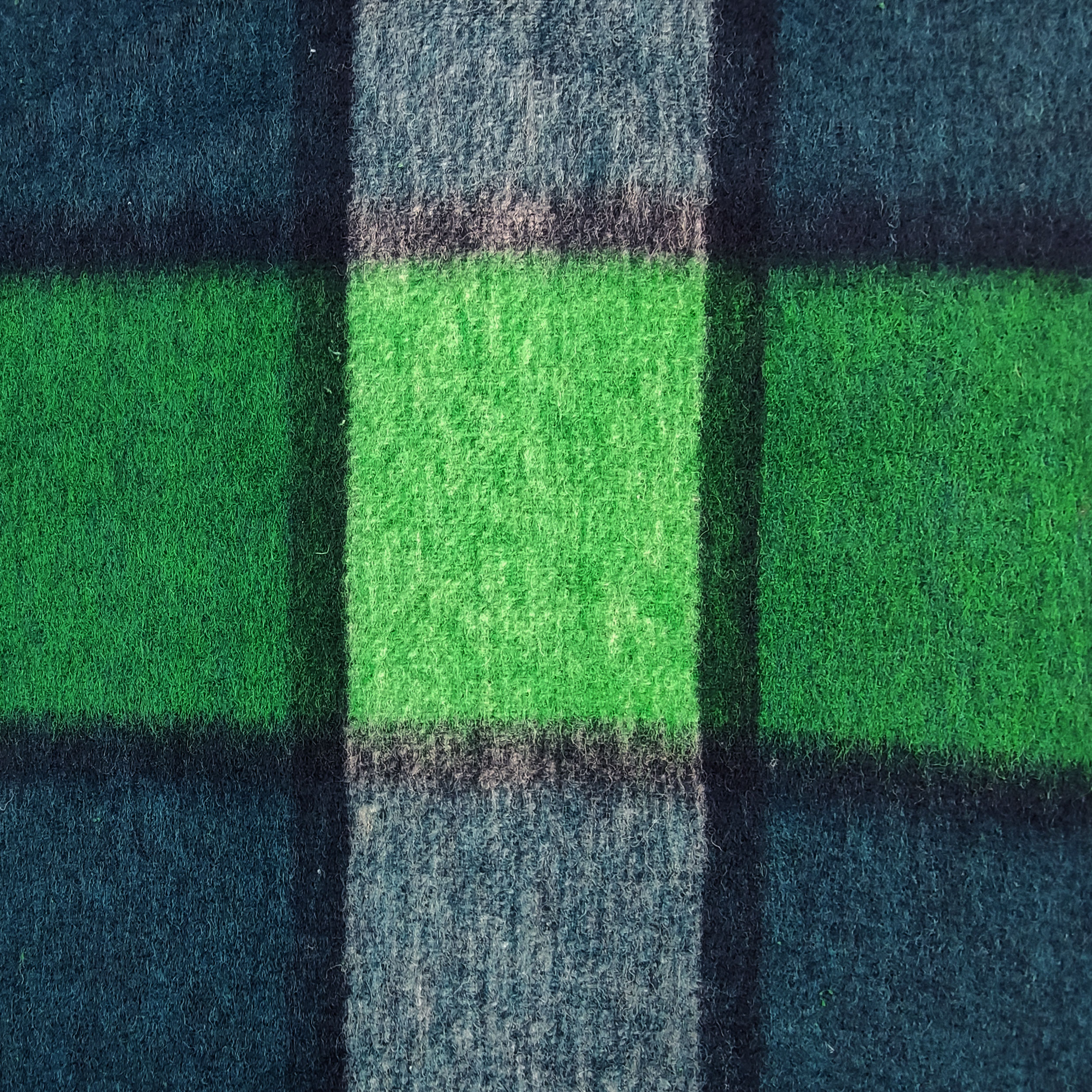 Tartan Quadrettoni Bleu et tons émeraude
