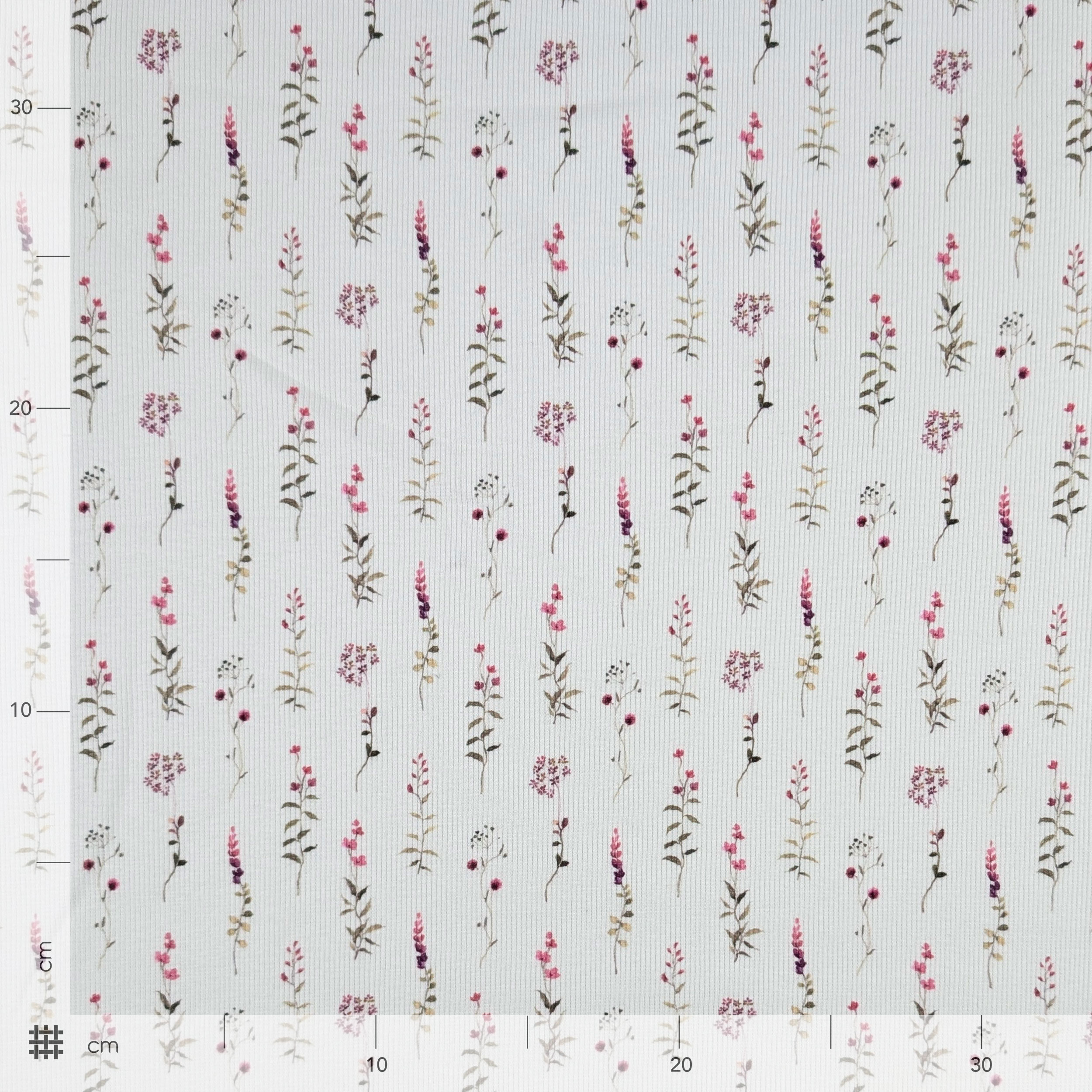 Jersey Floral Pattern White Background Image