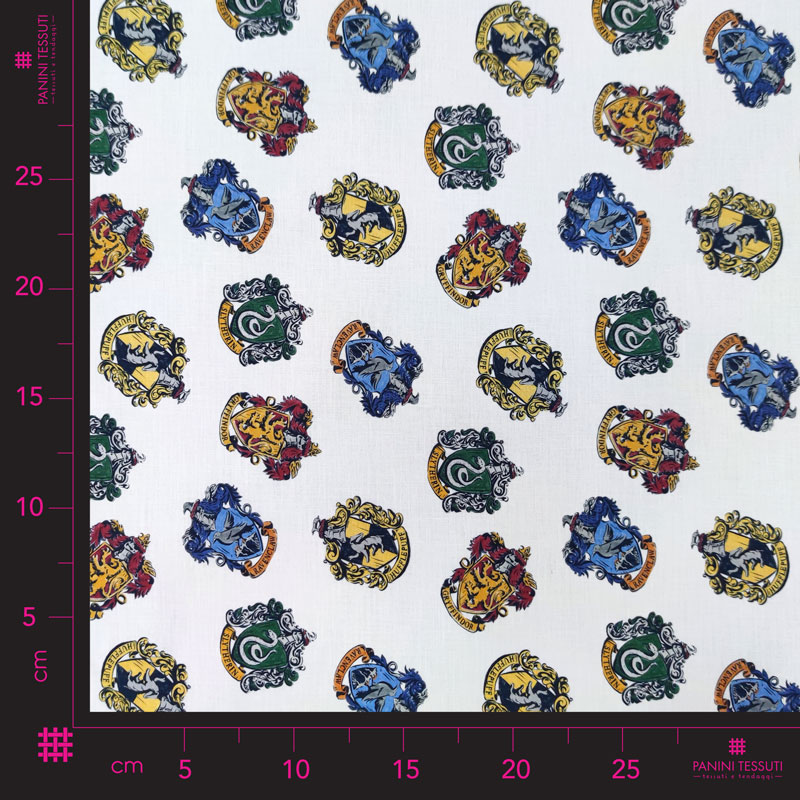 Découpe coton Harry Potter Maisons Poudlard 50x140 cm Image