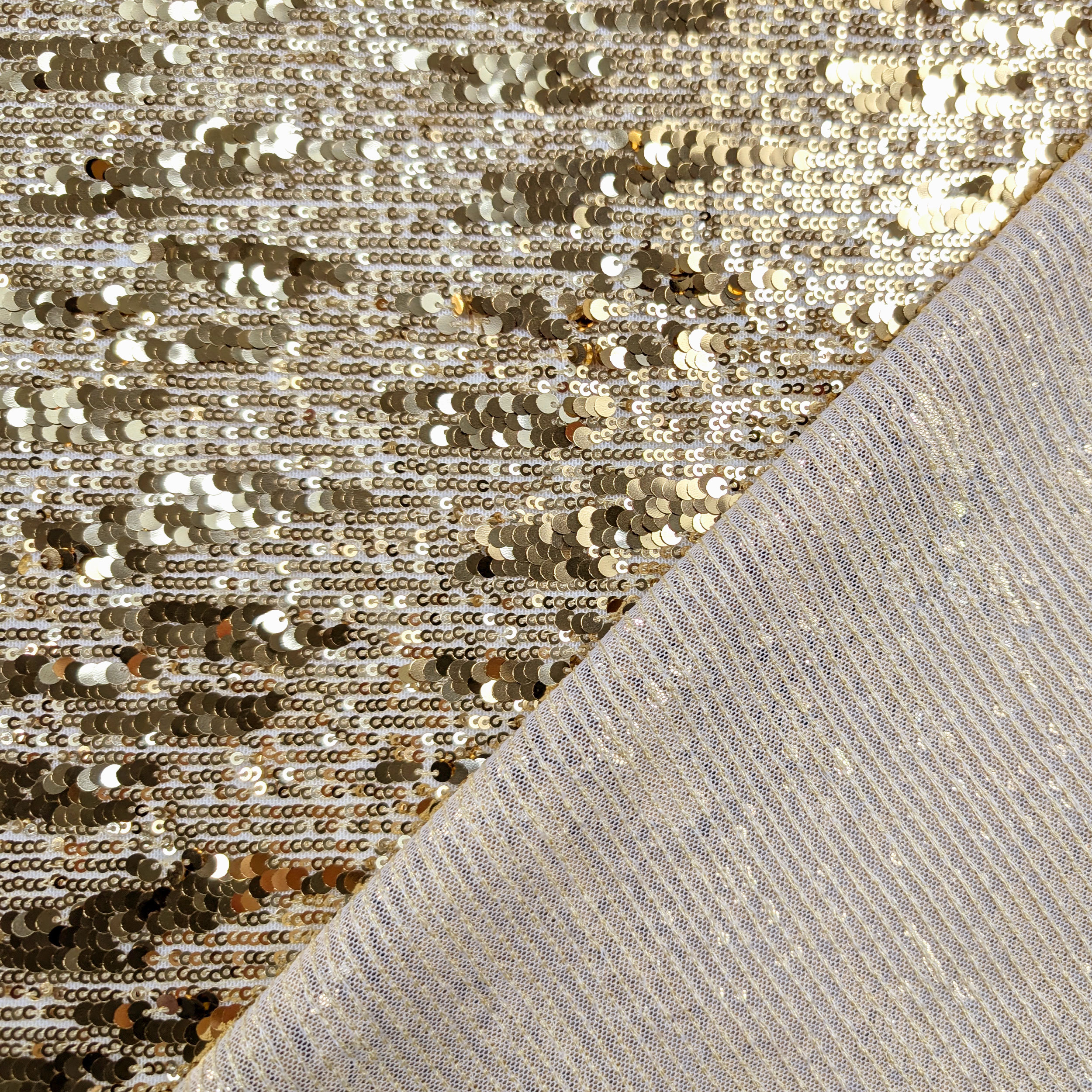 Cascading Sequins on Tulle Fabric Image