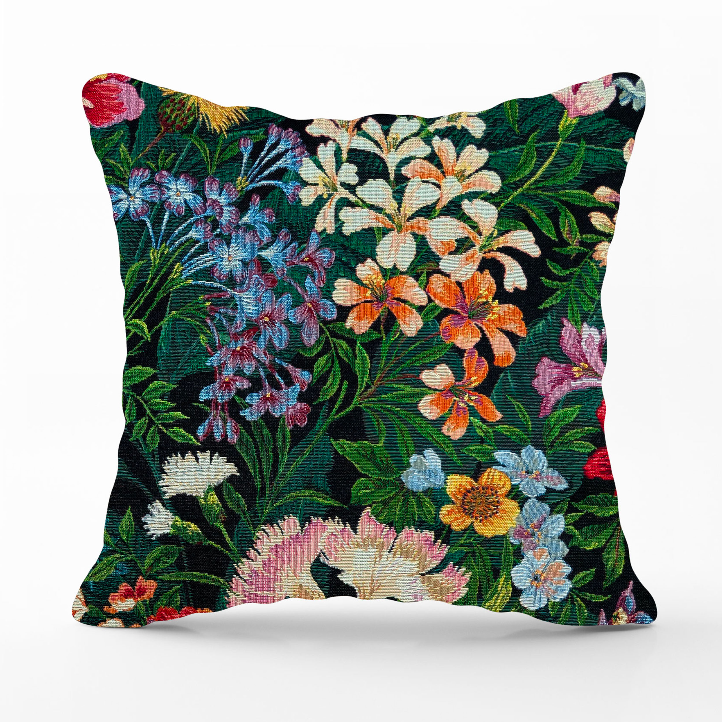 Gobelin Cushion Pillowcase Floral Bouquet Image