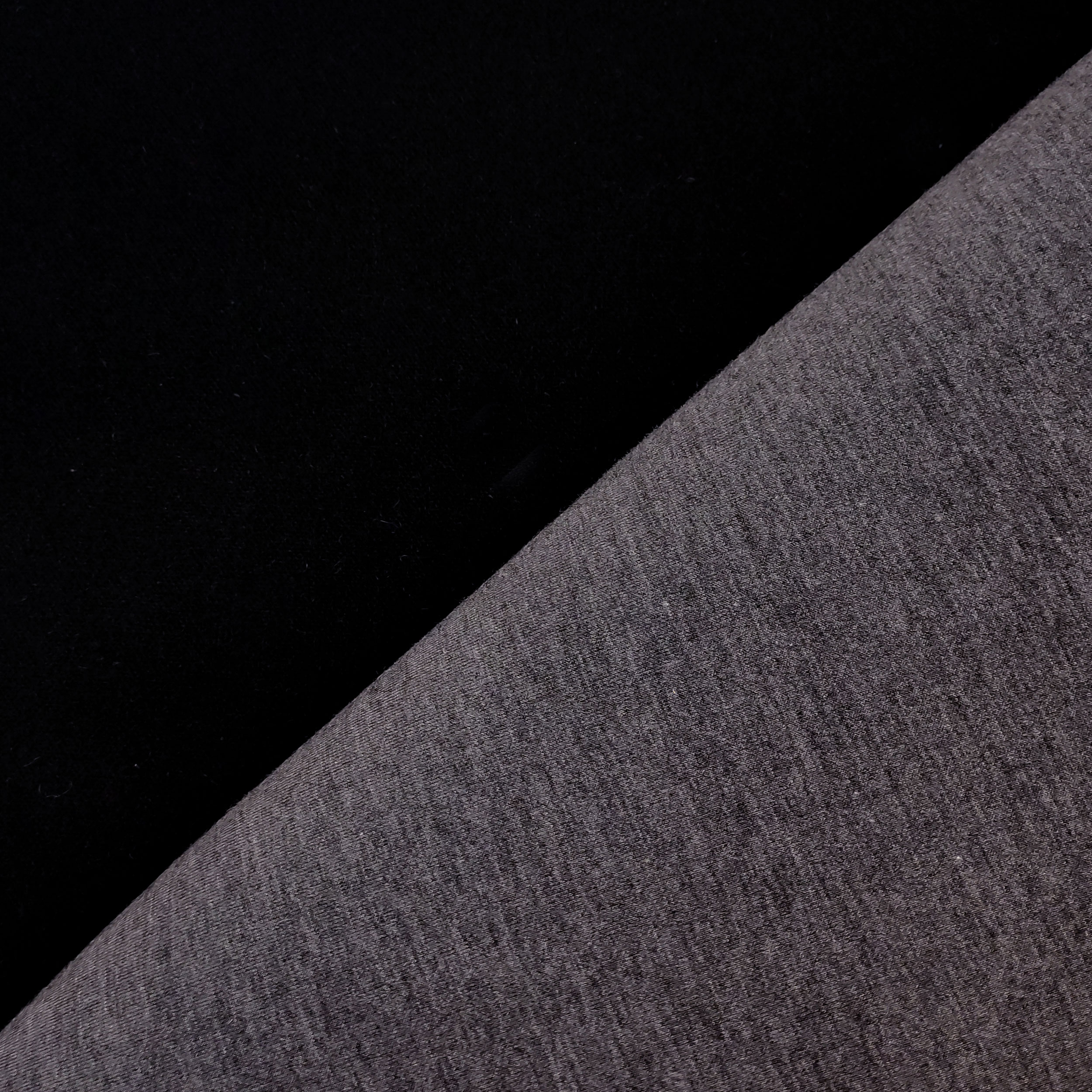 Néoprène mélangé de laine gris et noir Image