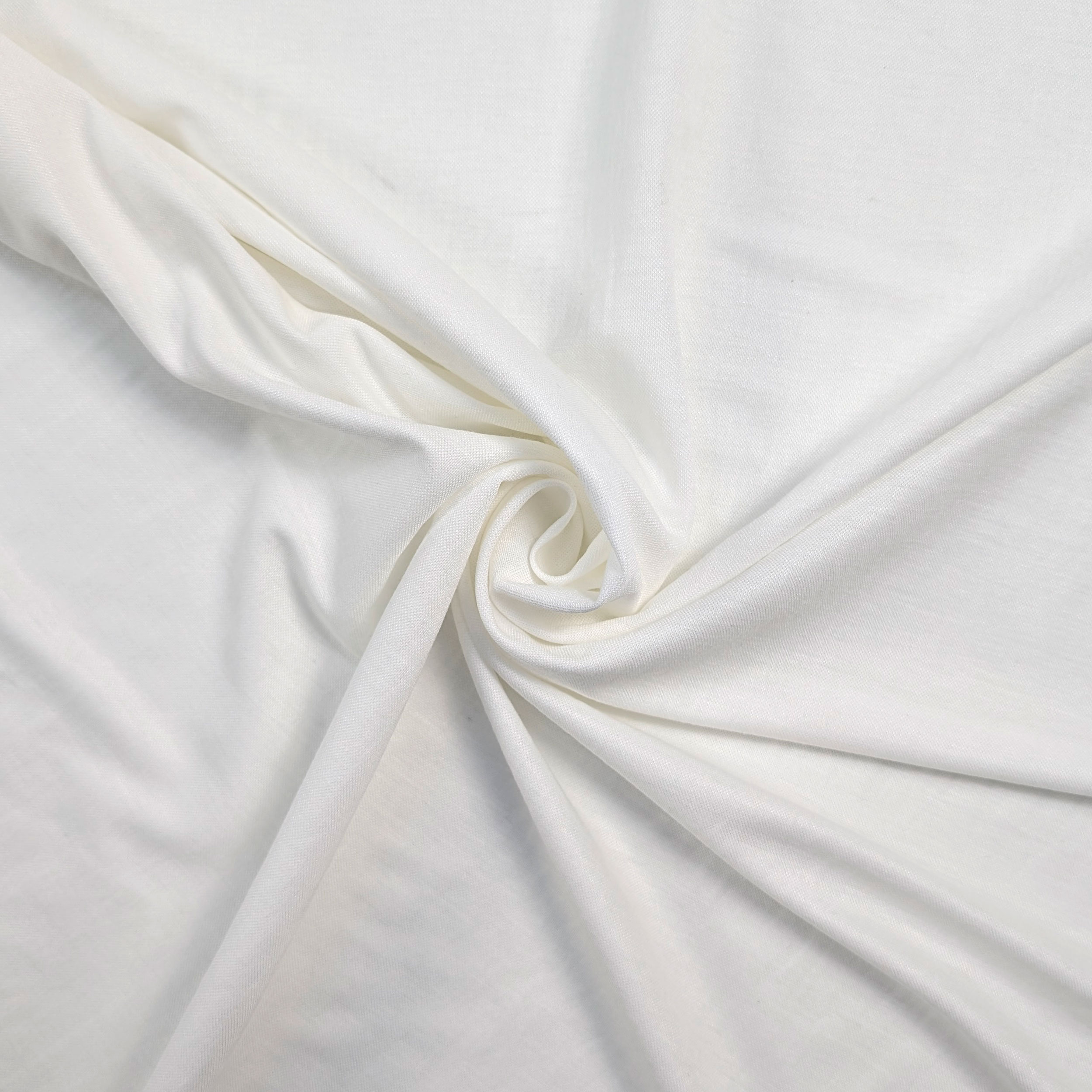 White Silk-Effect Washed Jersey Image