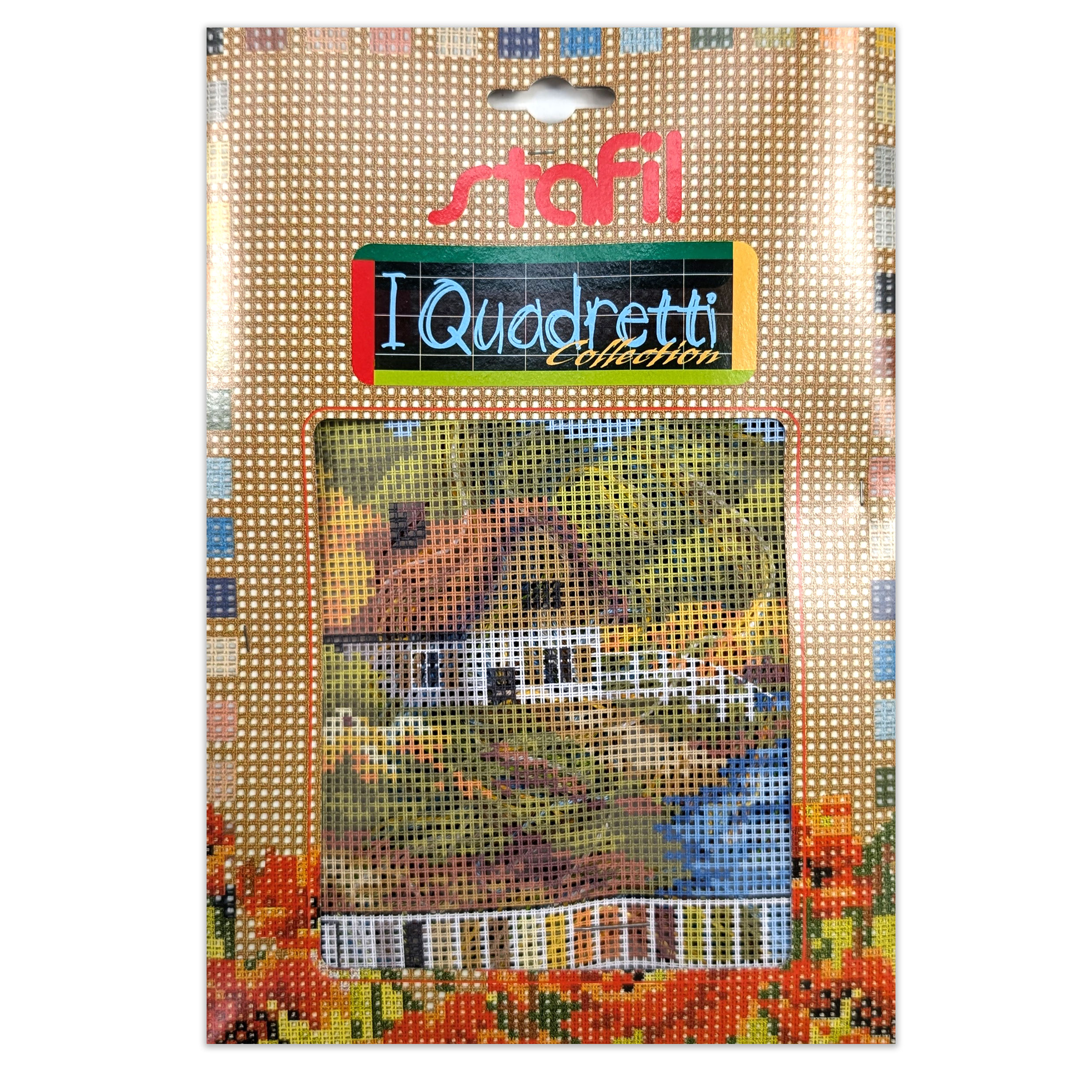 Half Cross Stitch Set "i Quadretti" House on the Lake Image