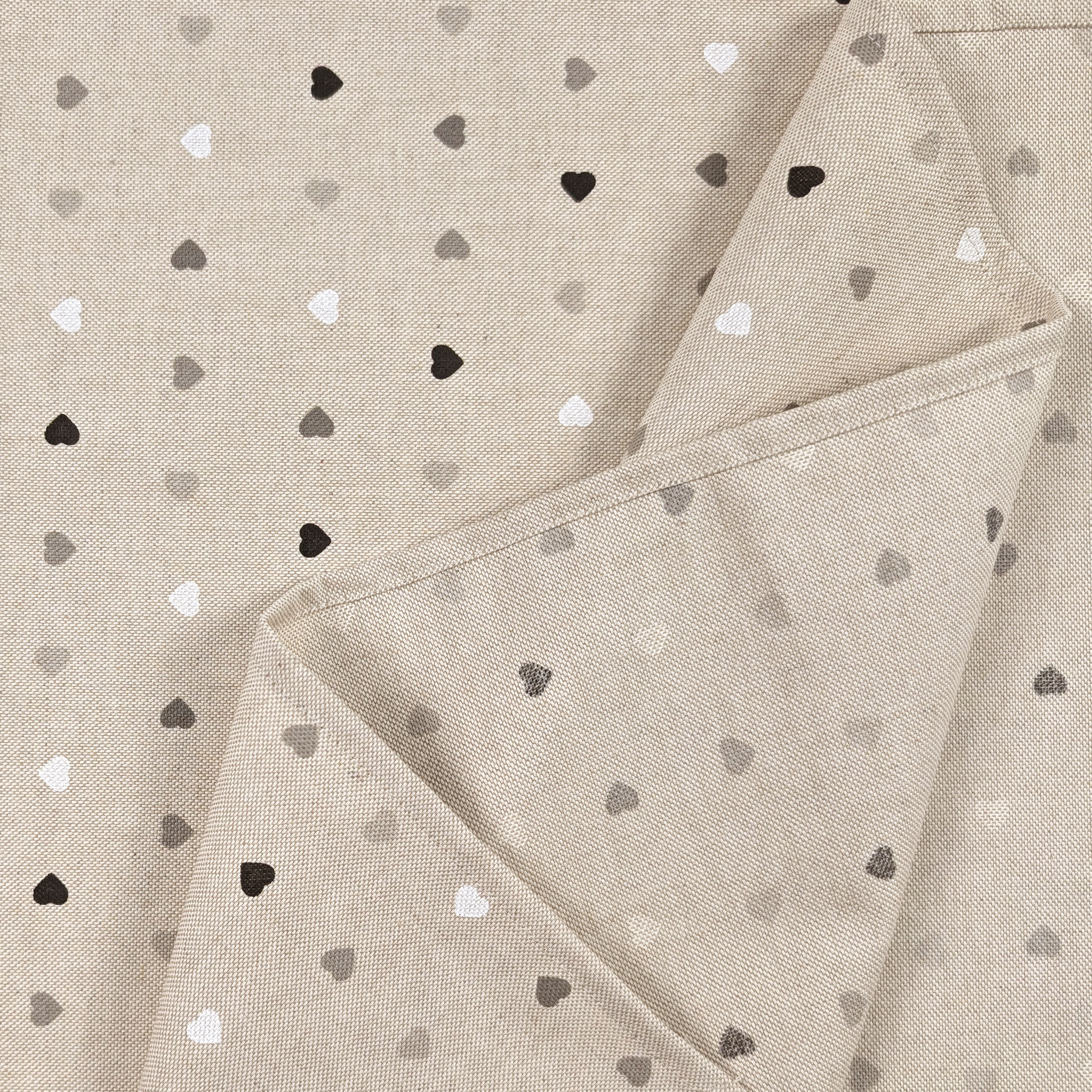 Tablecloth Wrapped Black and Grey Hearts Image