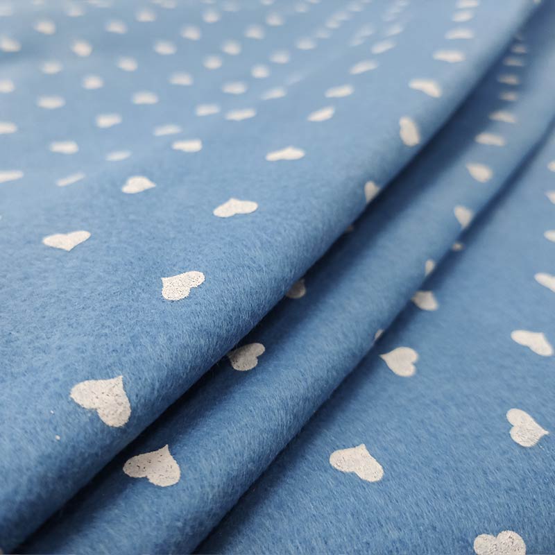 Soft Thin Felt - White Hearts Image