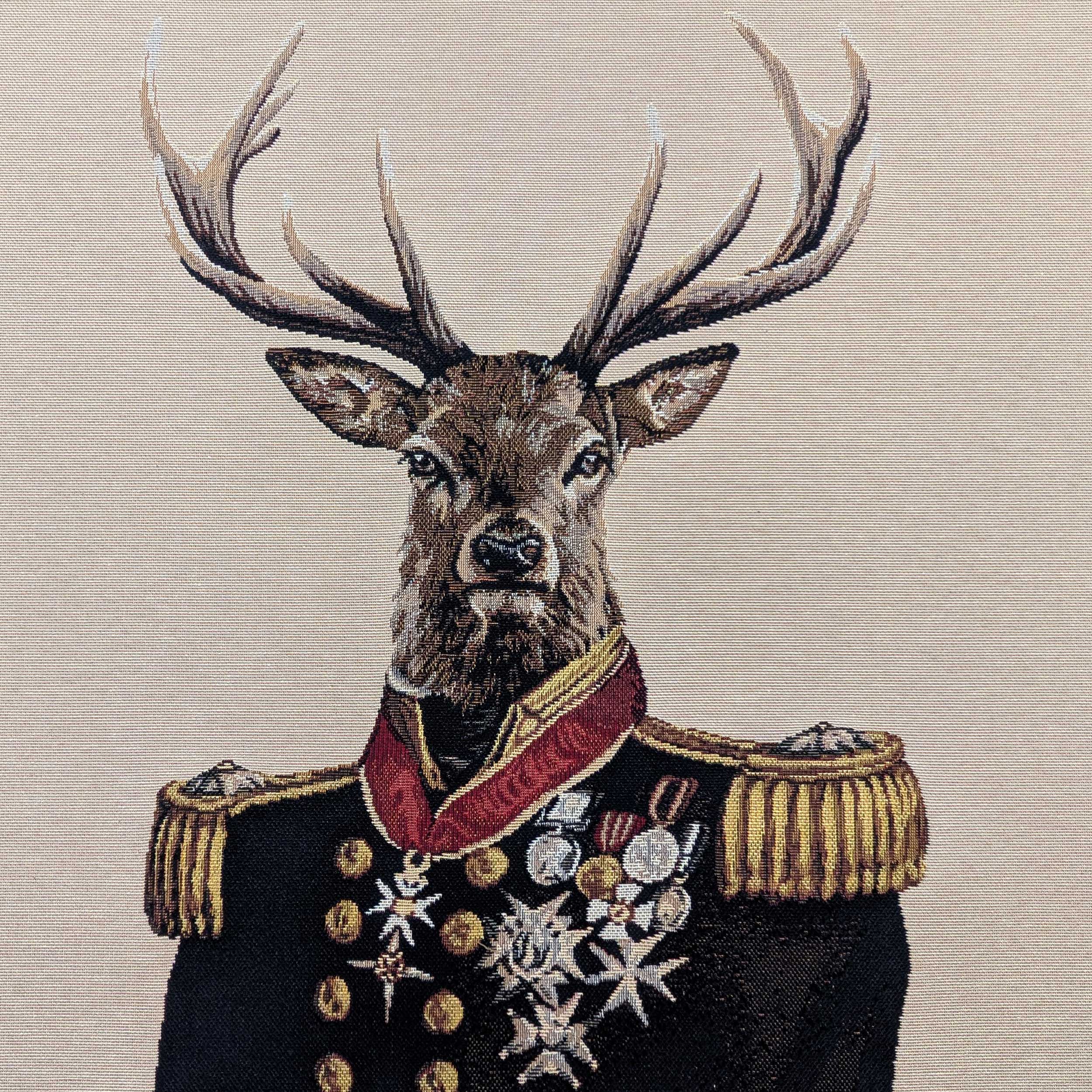 Admiral Deer Gobelin Cushion Panel Image