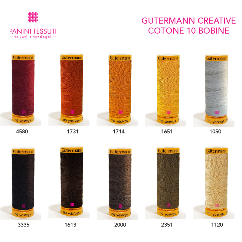 Gutermann Creative Cotton Warm Tones 10 Bobines