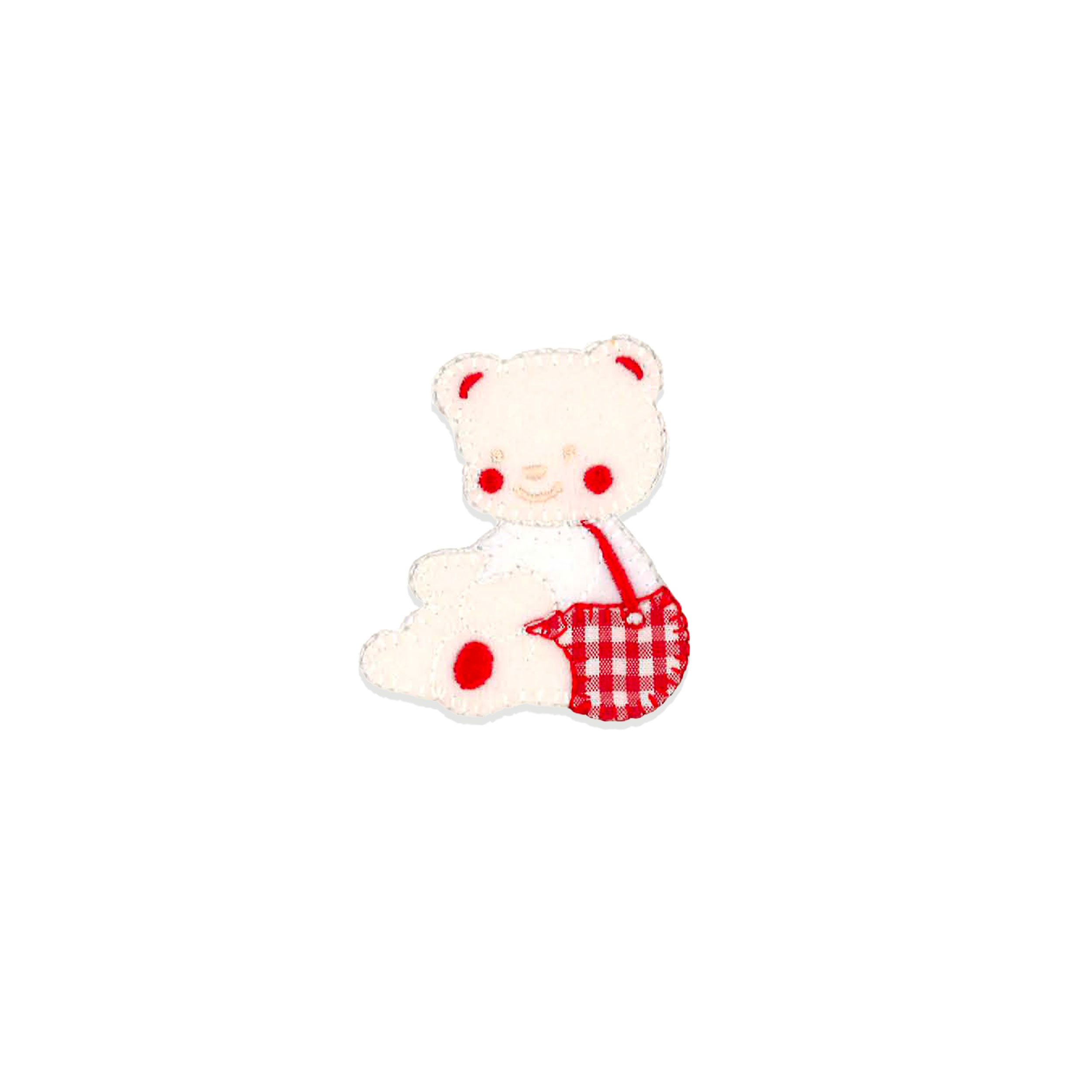 Small Dungaree Bear Applique Image