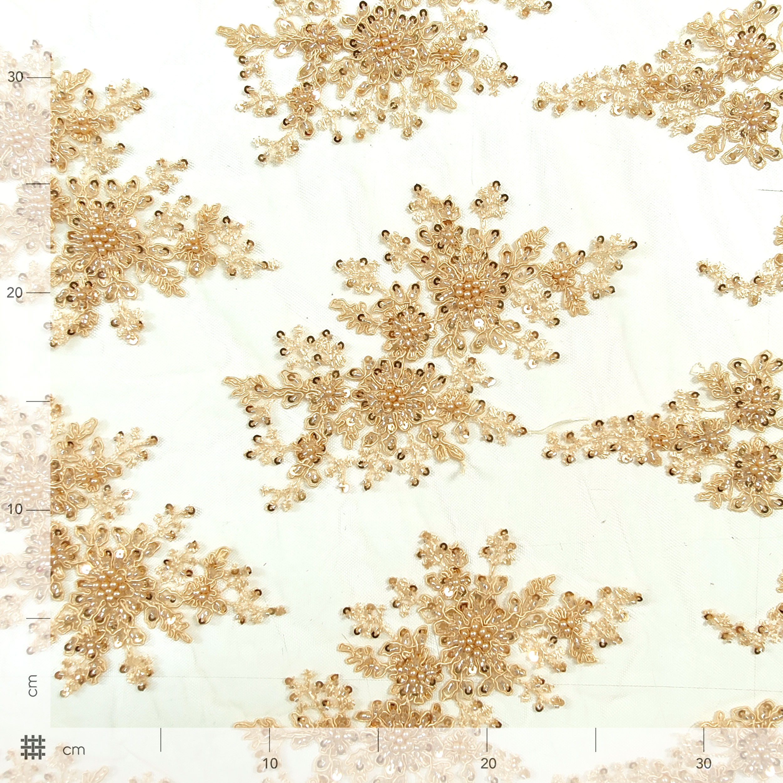 Fashion Lace Light Gold and Pearls