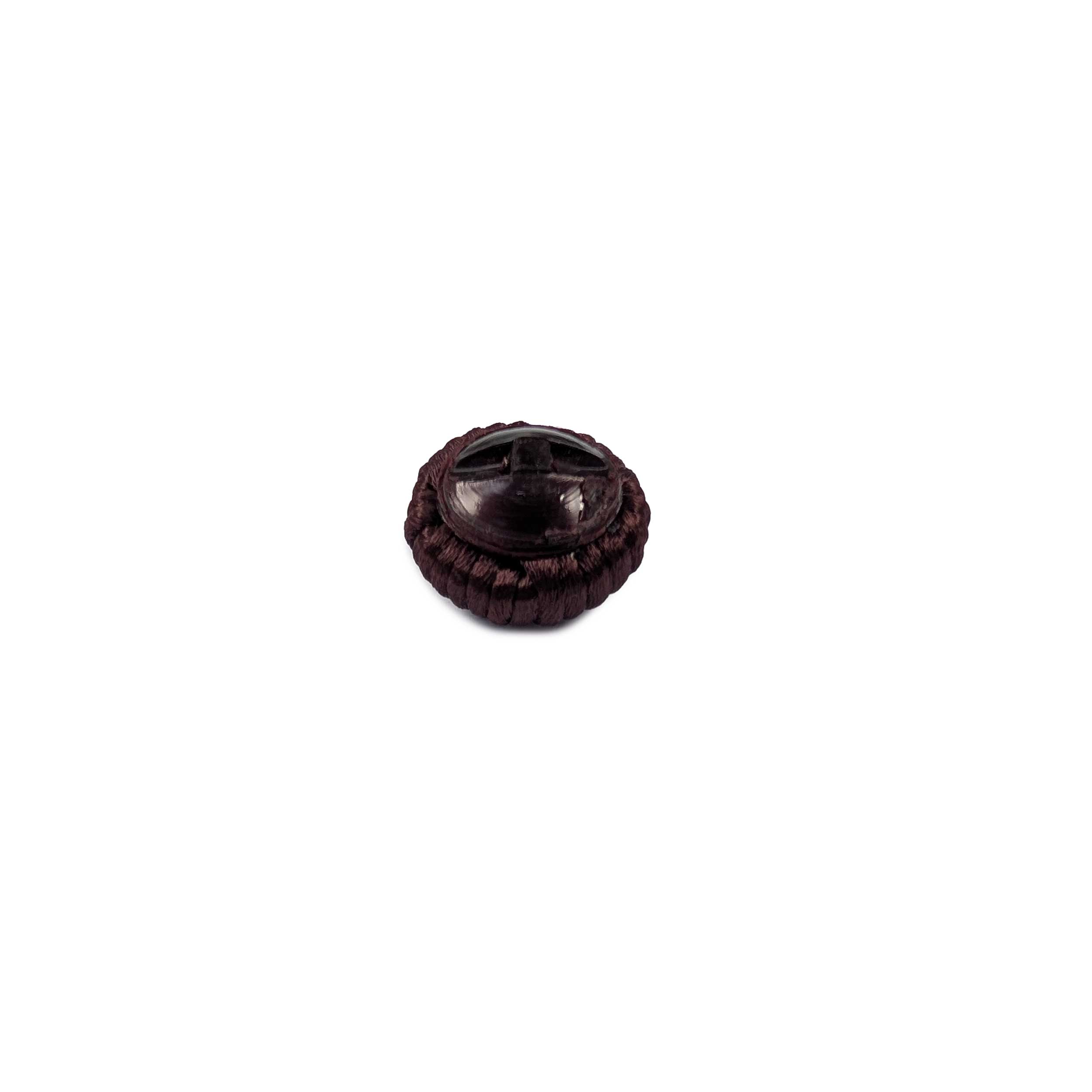 Intrecci Plastic Button Dark Brown Image