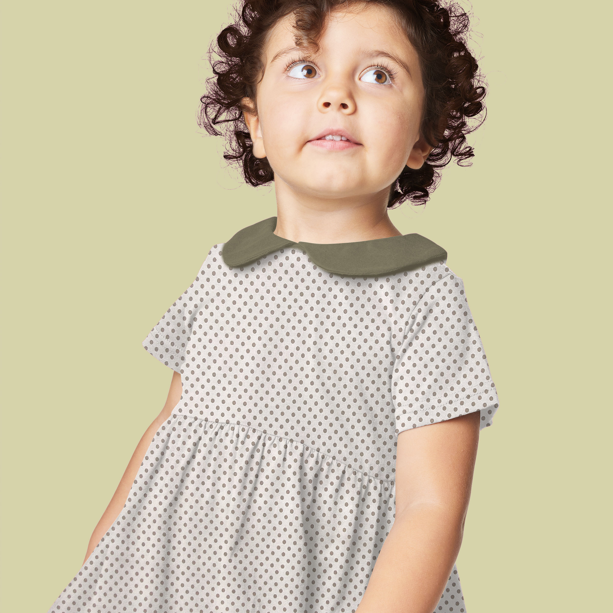 Baumwollstoff Weiß Taube Grau Polka Dot
