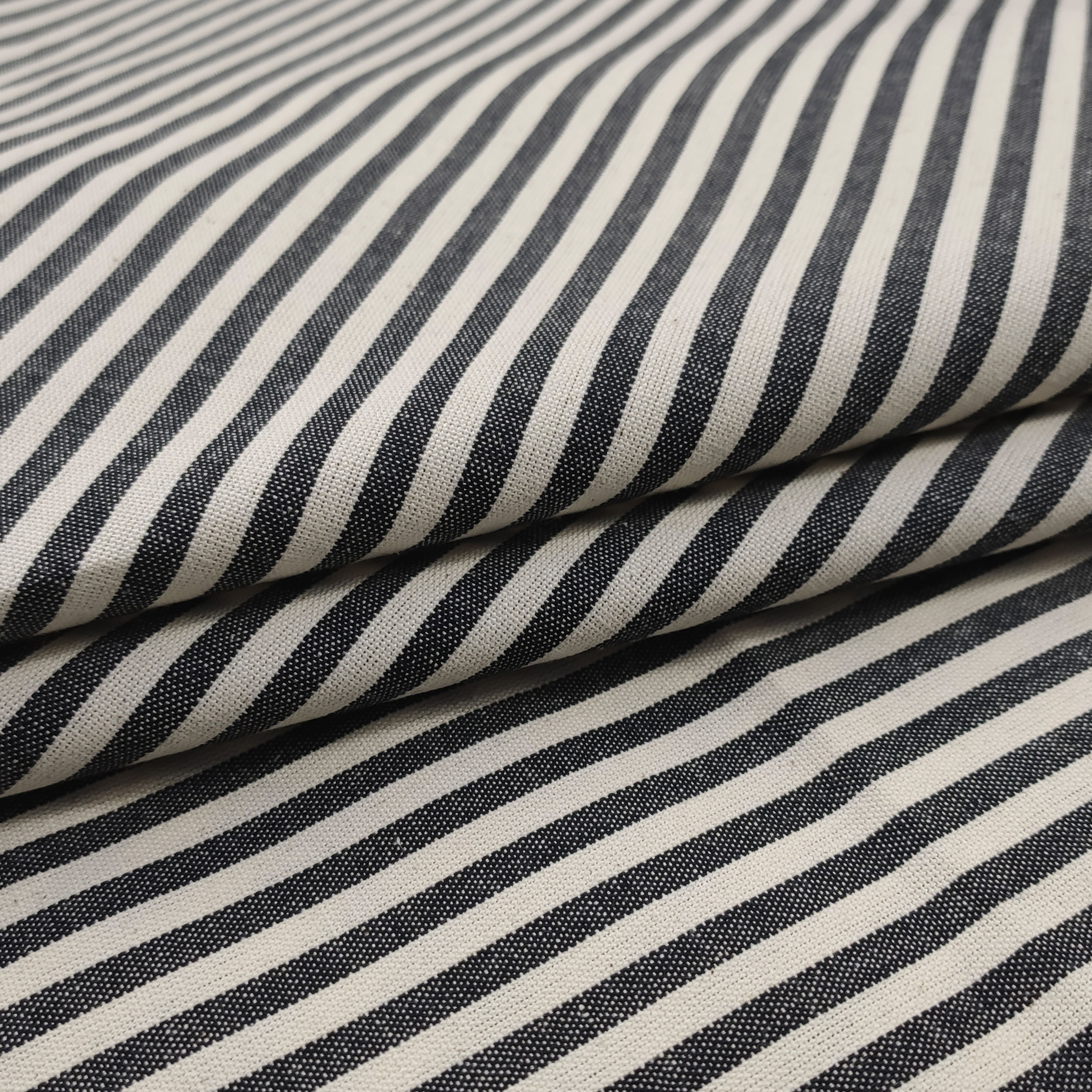 Pure Cotton Striped Tablecloth Fabric Image