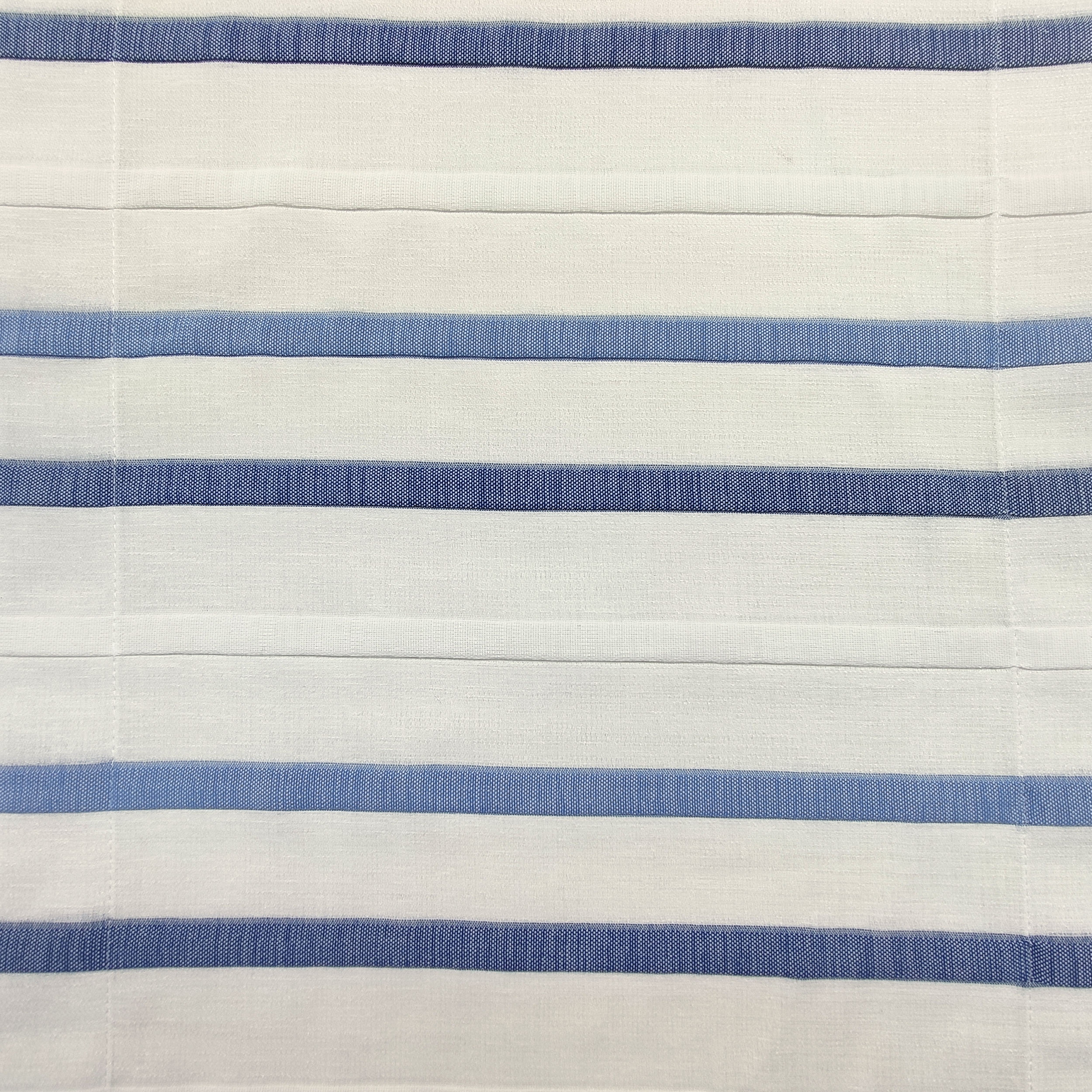 Curtain Fabric Blue Steccato Effect