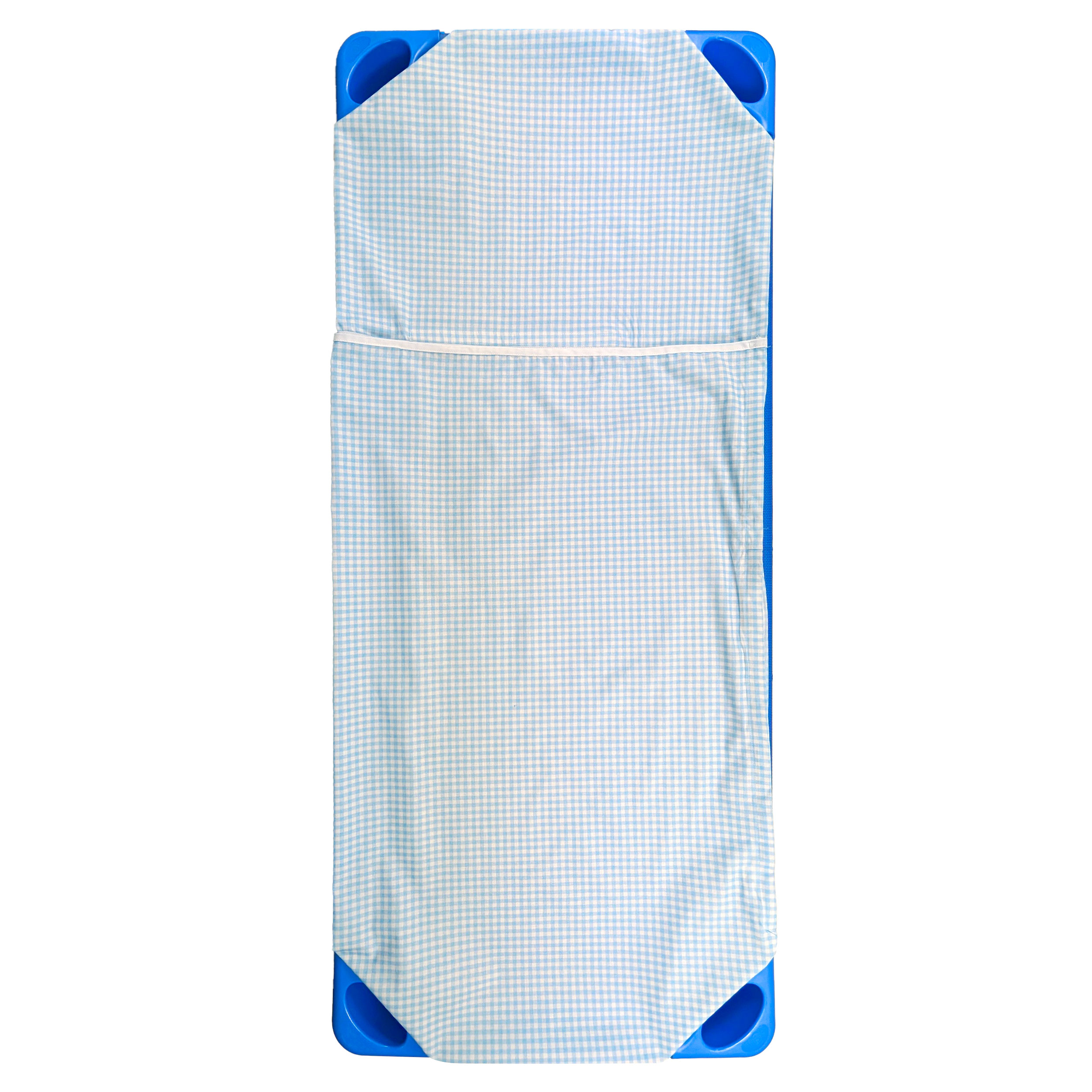 Shaped Summer Sleeping Bag for Brandine Squares Light Blue Image