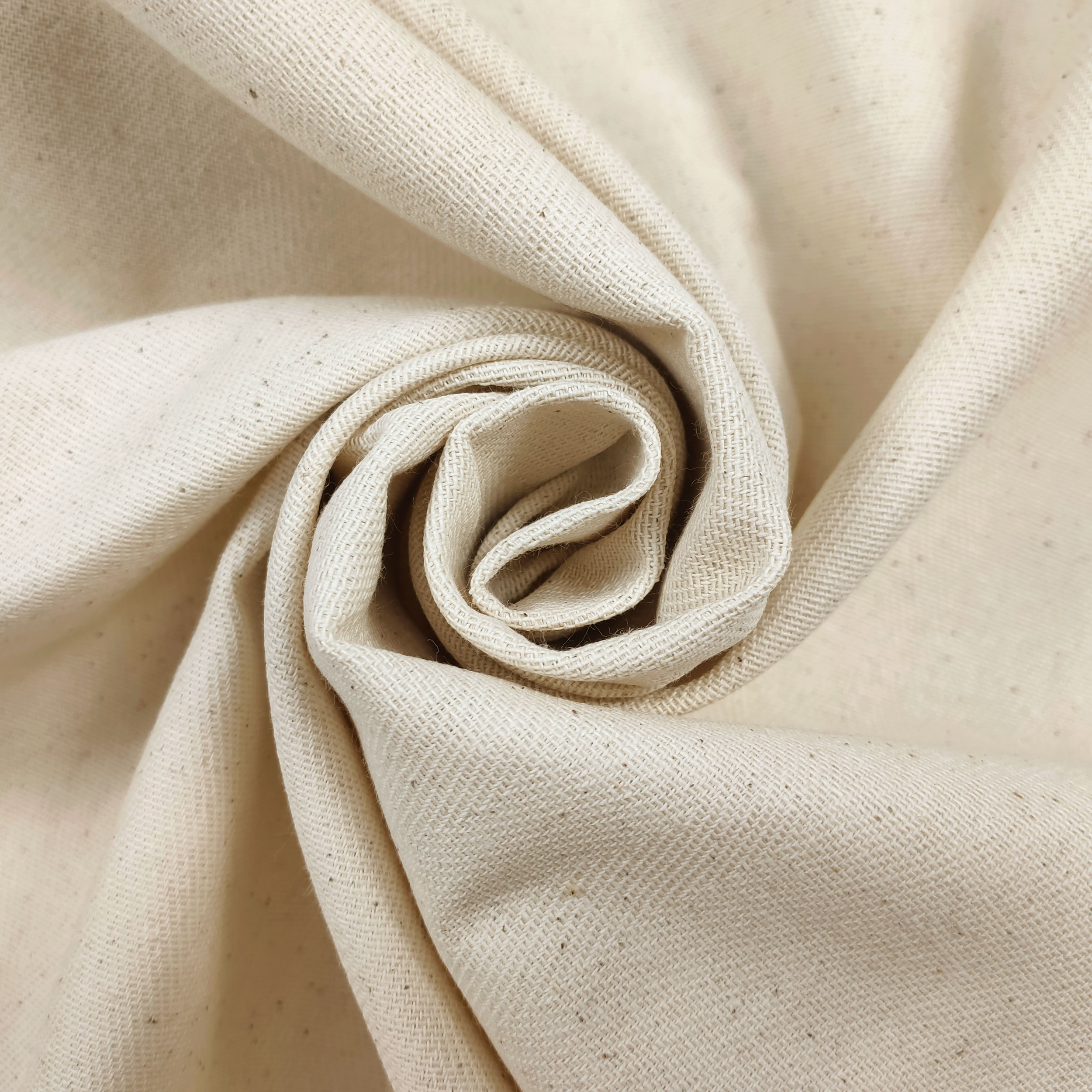 Beige Herringbone Tea Towel Fabric