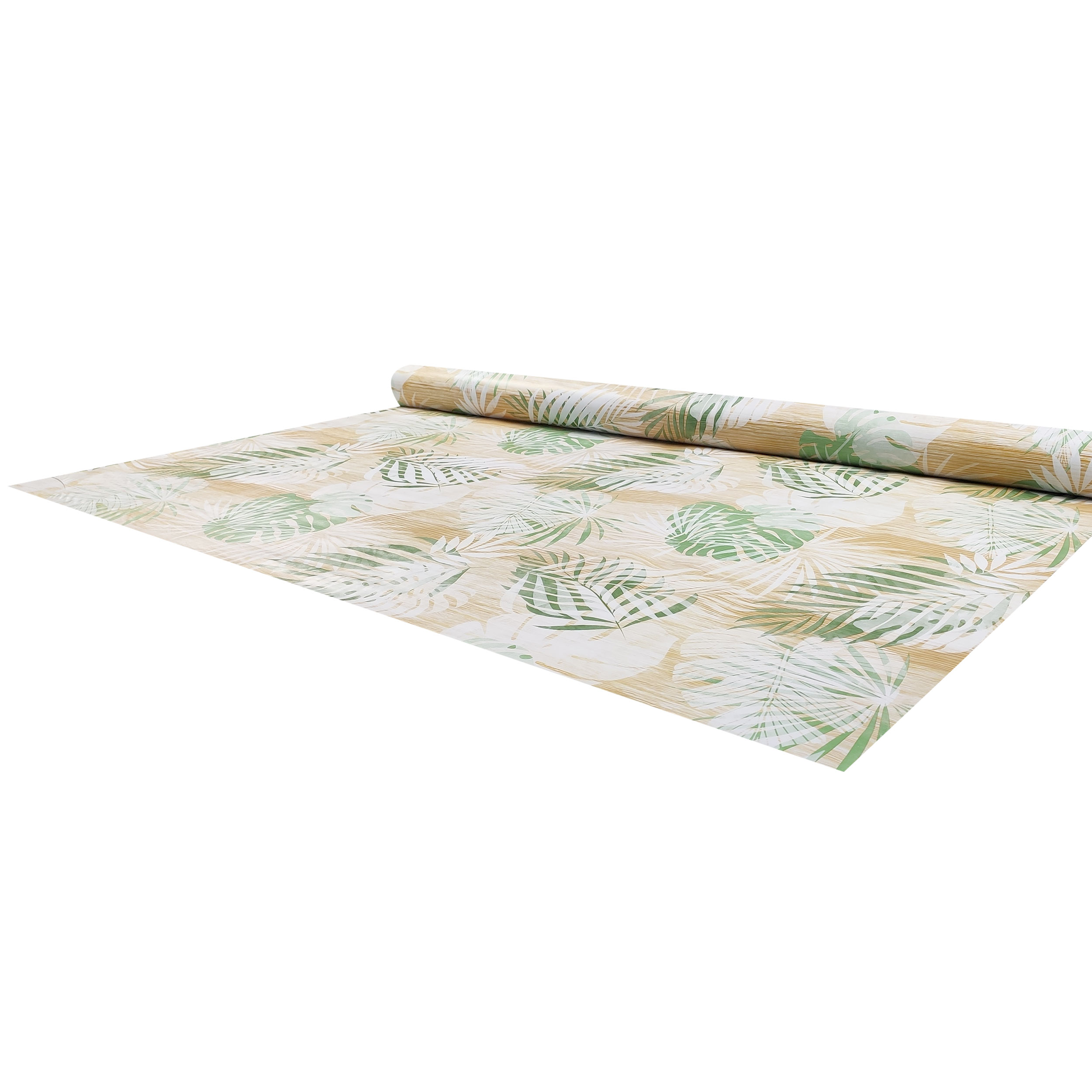 Waxed Tablecloth Fabric Tropical Leaves
