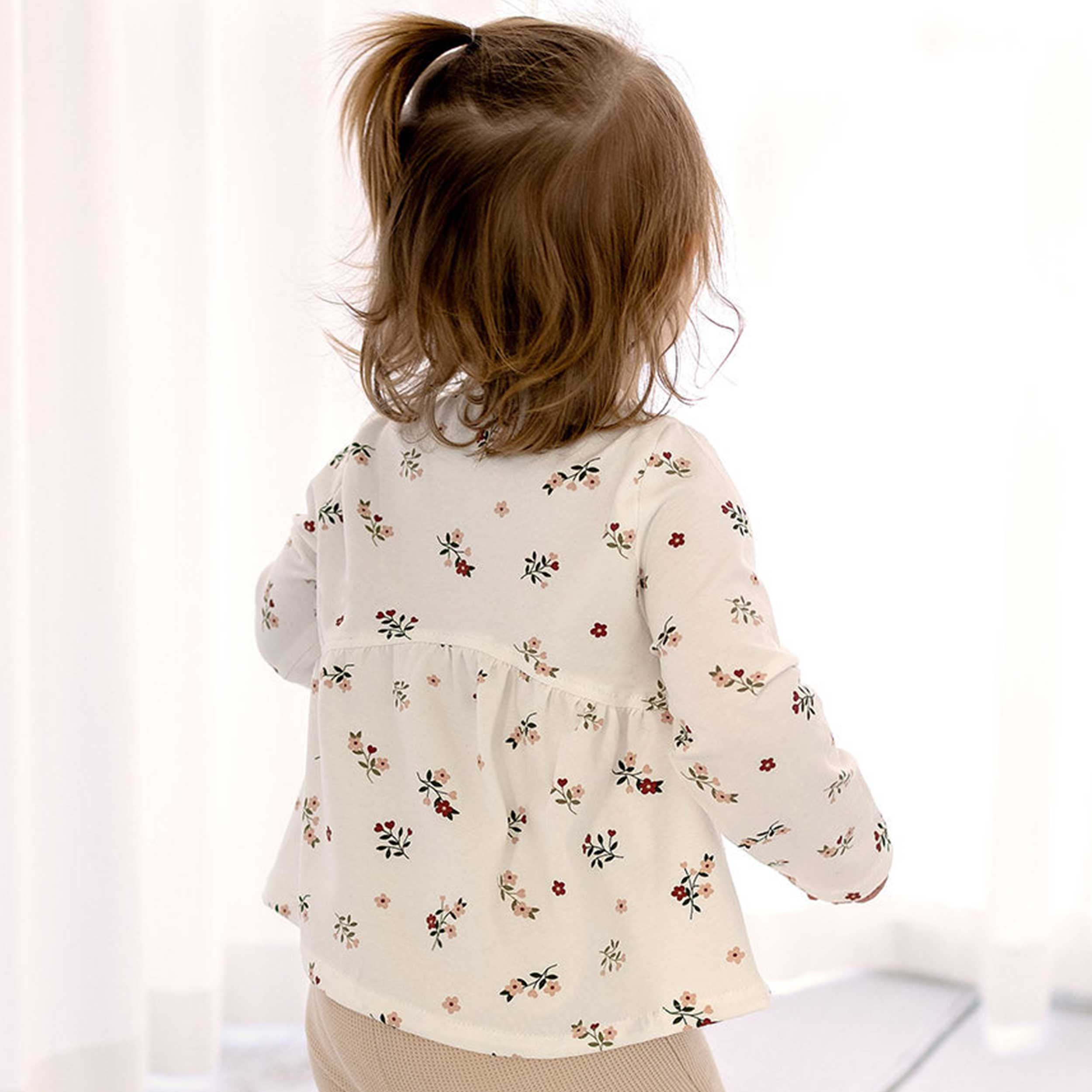 Jersey Cotton Jersey Small Coloured Flowers Image