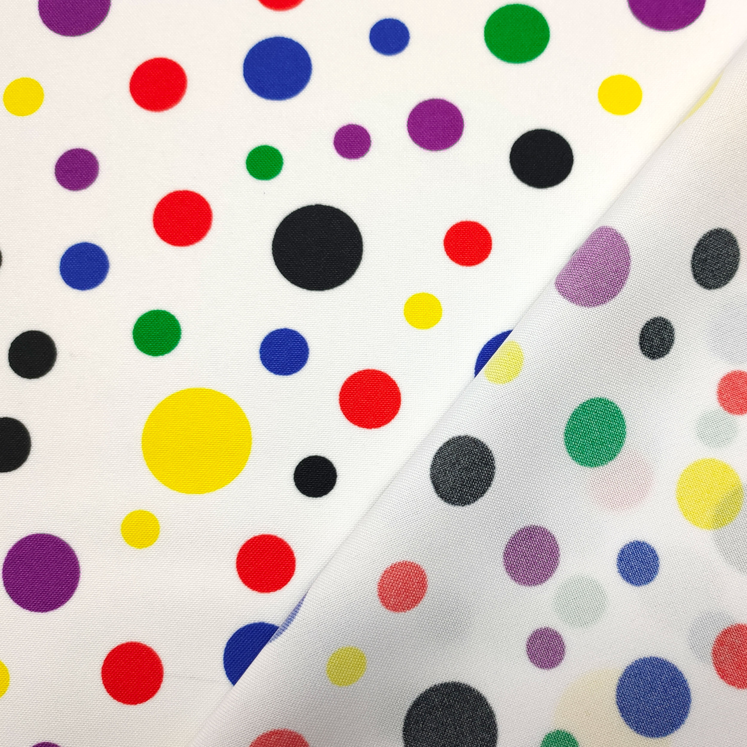 Tessuto Carnevale Pois Multicolor