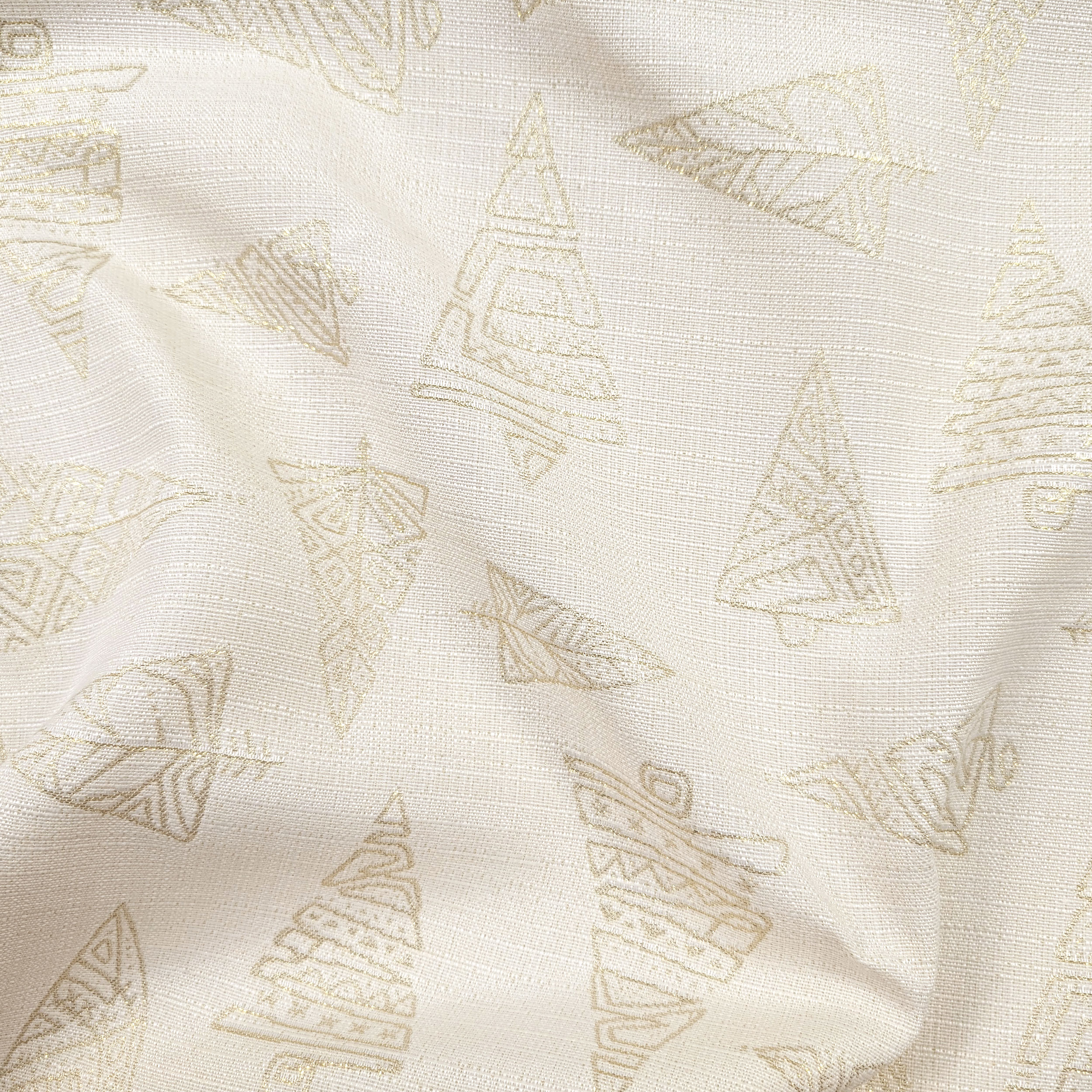 Christmas Jacquard with Golden Lurex Trees Image