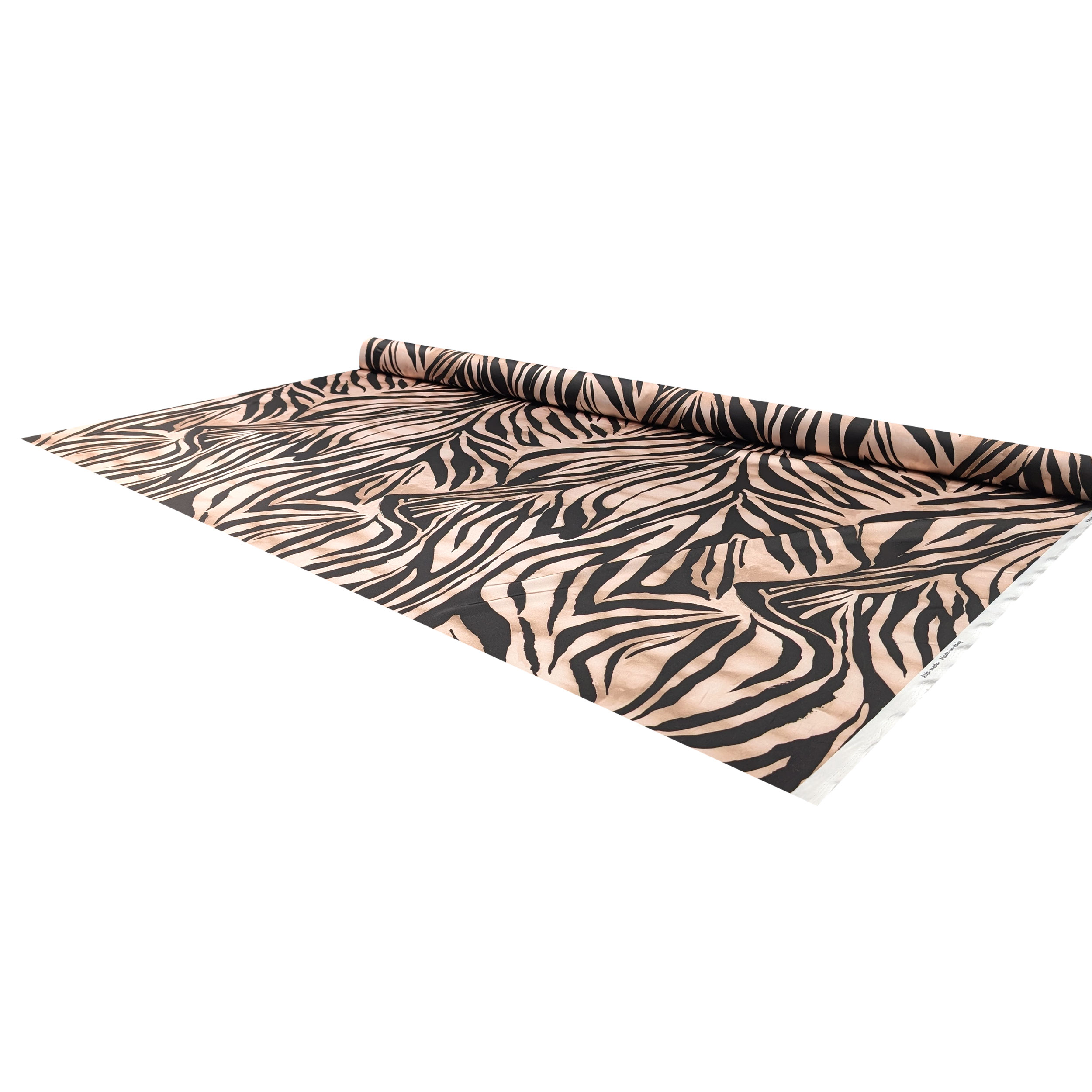 Satin Set High Fashion Zebra Patterned Powder and Black Image