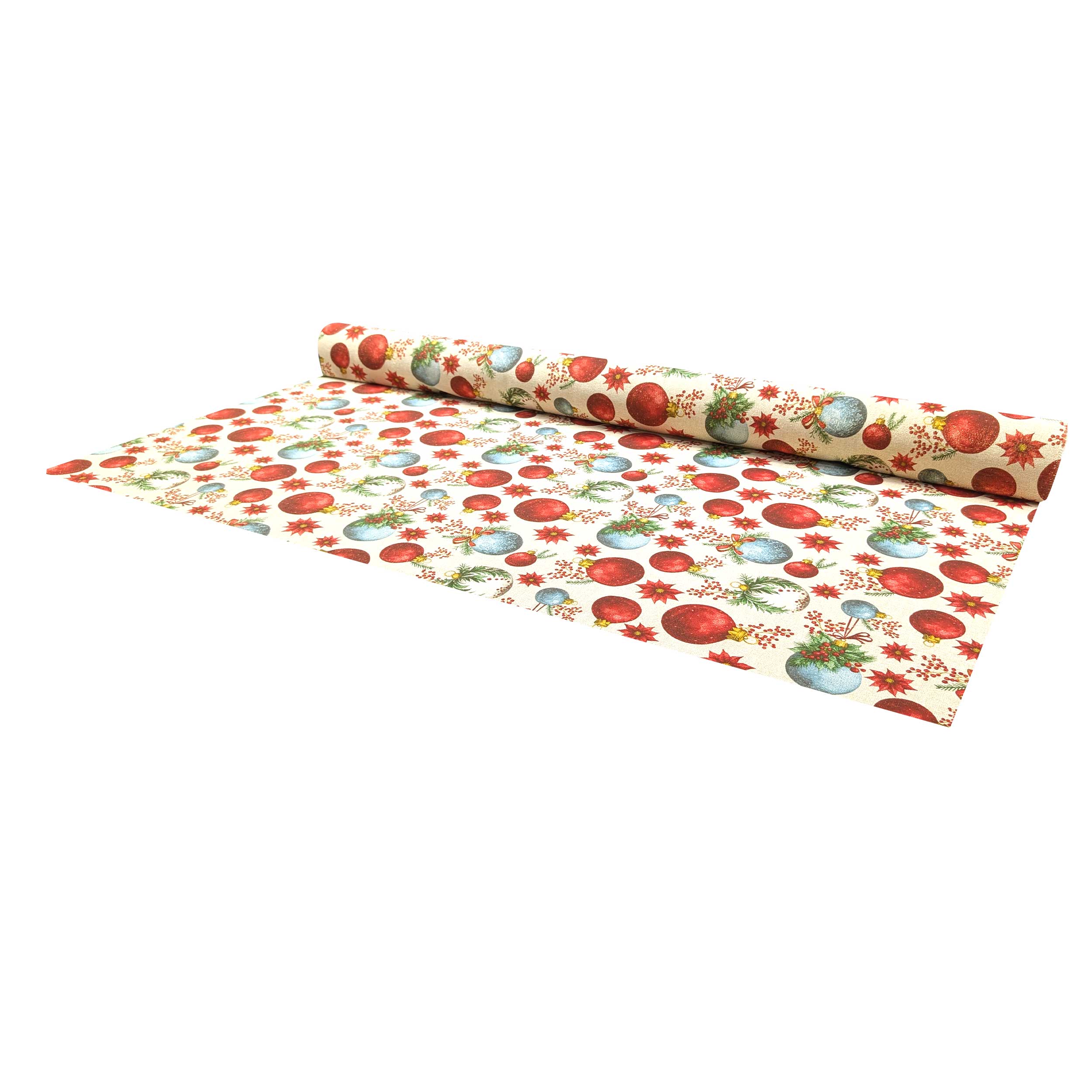 Light Gold Christmas Panama with Lurex Balls Image