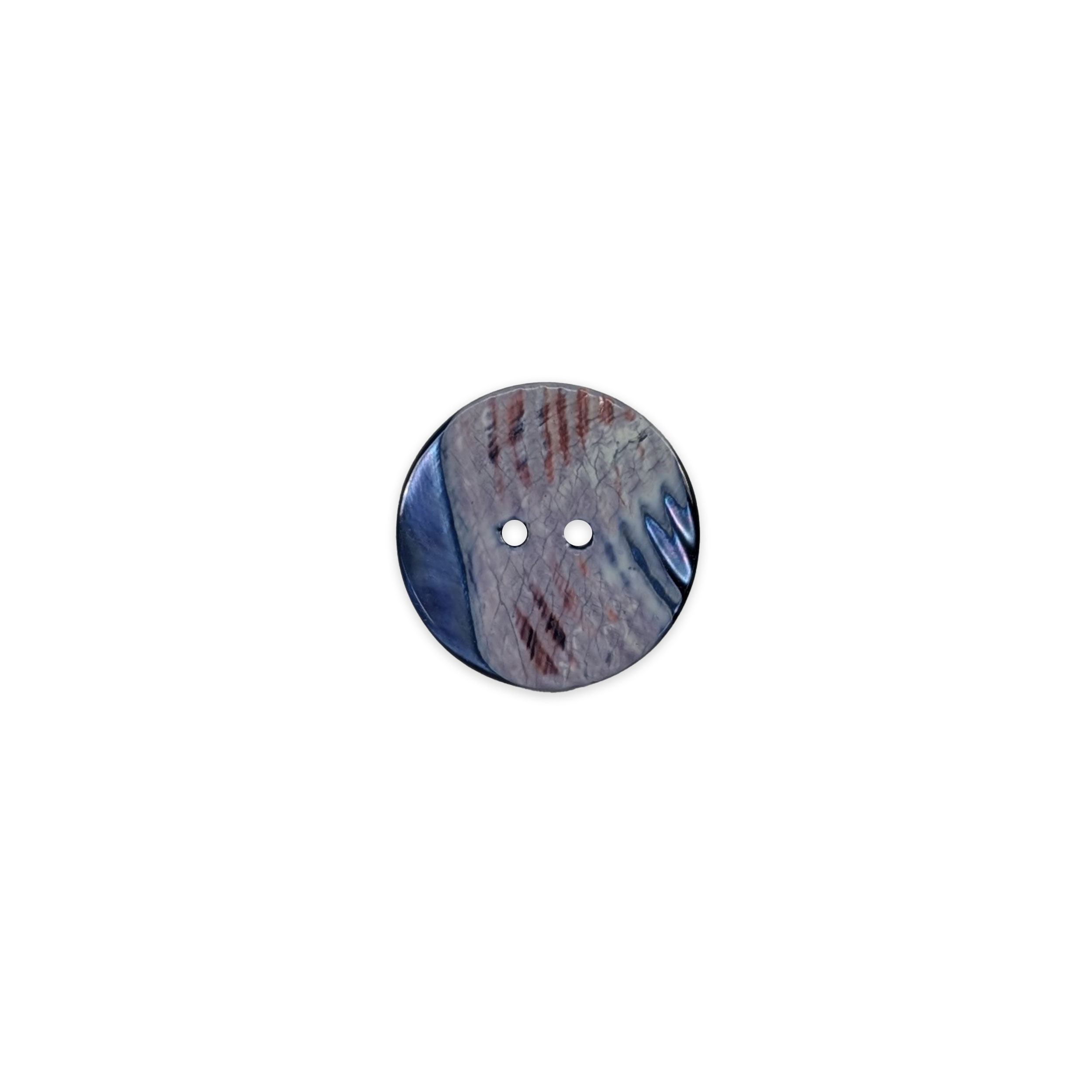 2-Hole Mother-of-Pearl Button Large Blue Lin 40 Image