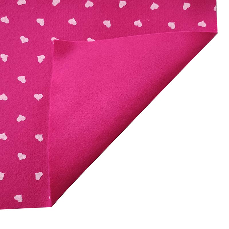 Soft Thin Felt - White Hearts Image