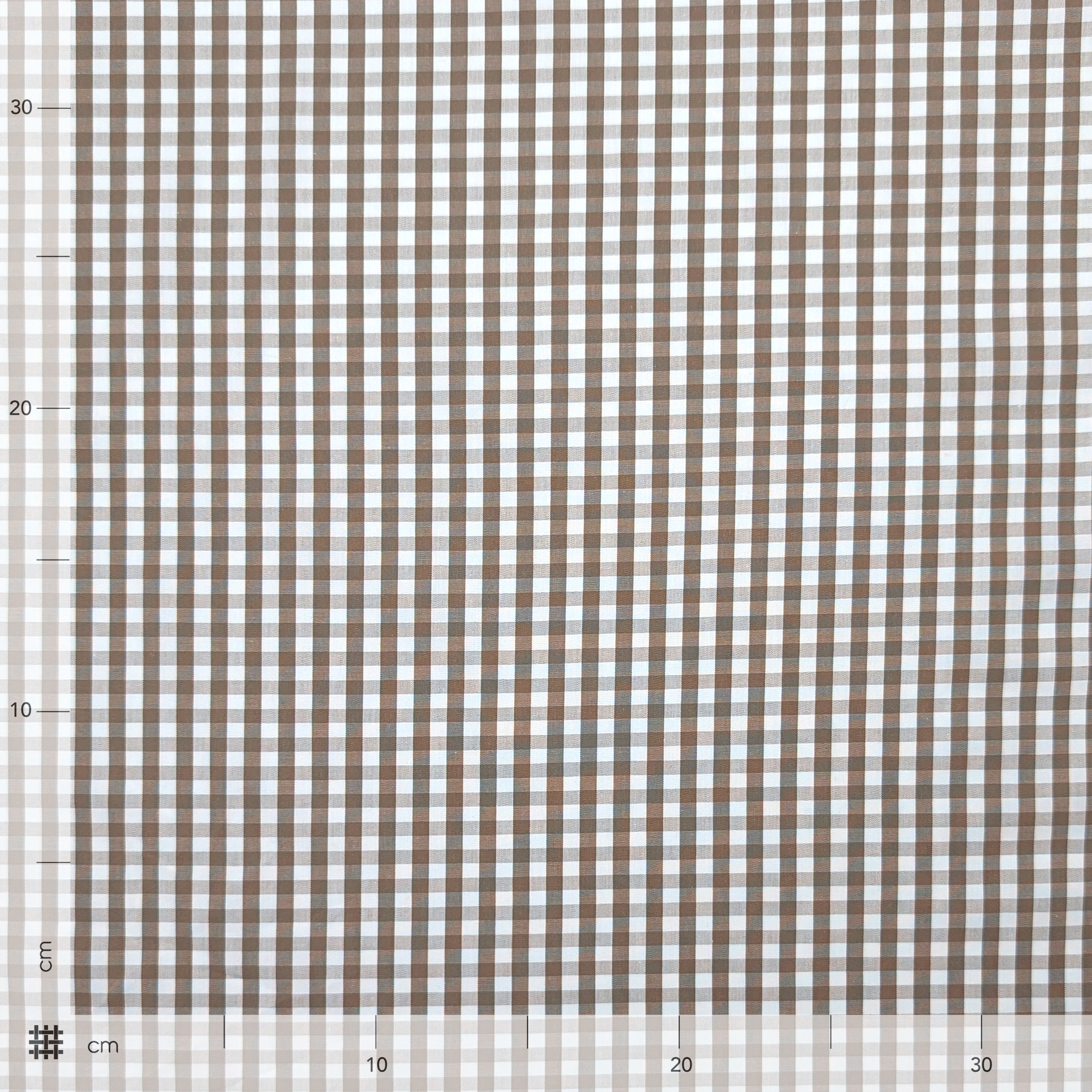 Cotton for Shirts Quadretto Hazelnut Image