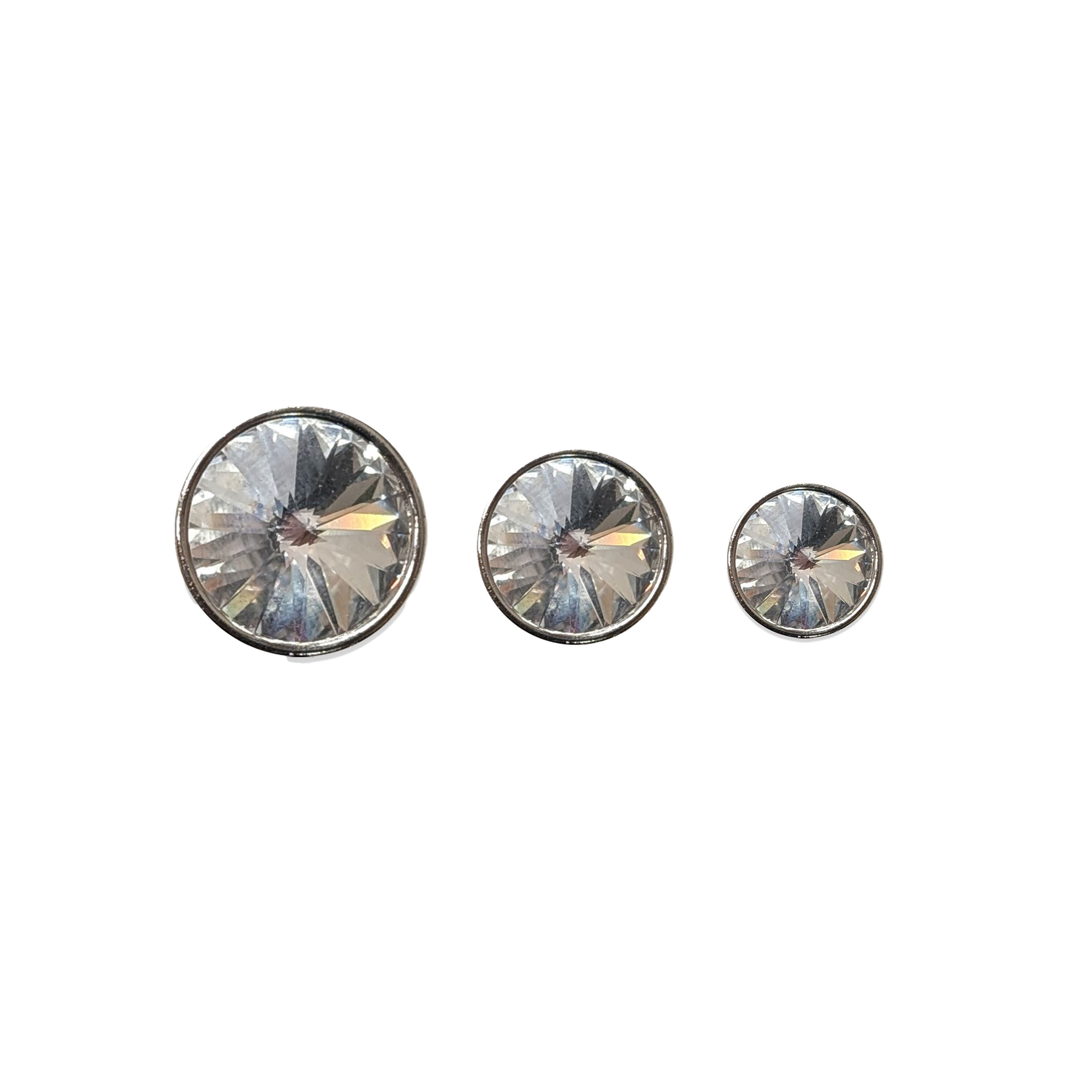 Silver-plated button with Swarovsky Stone Image