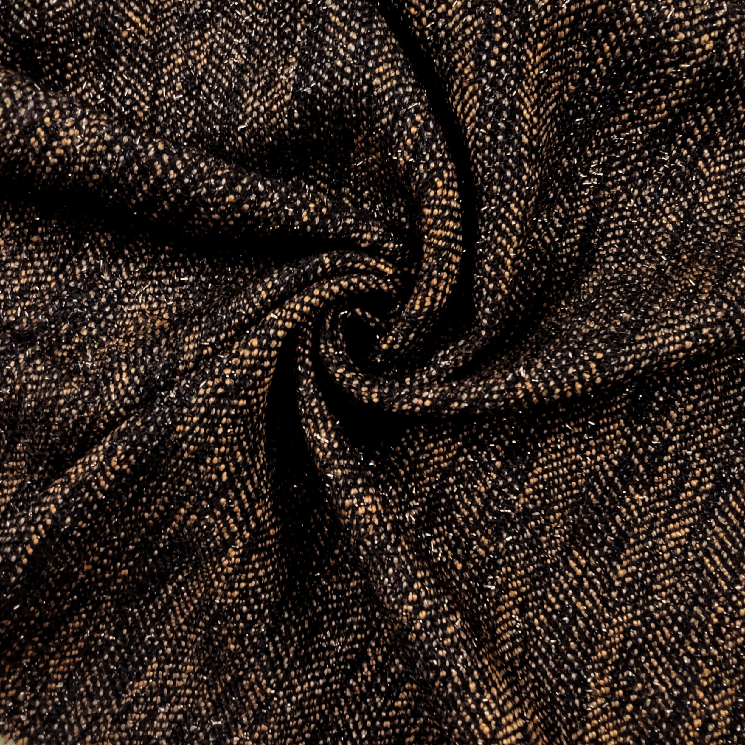 Lúrex de tweed marrón y negro