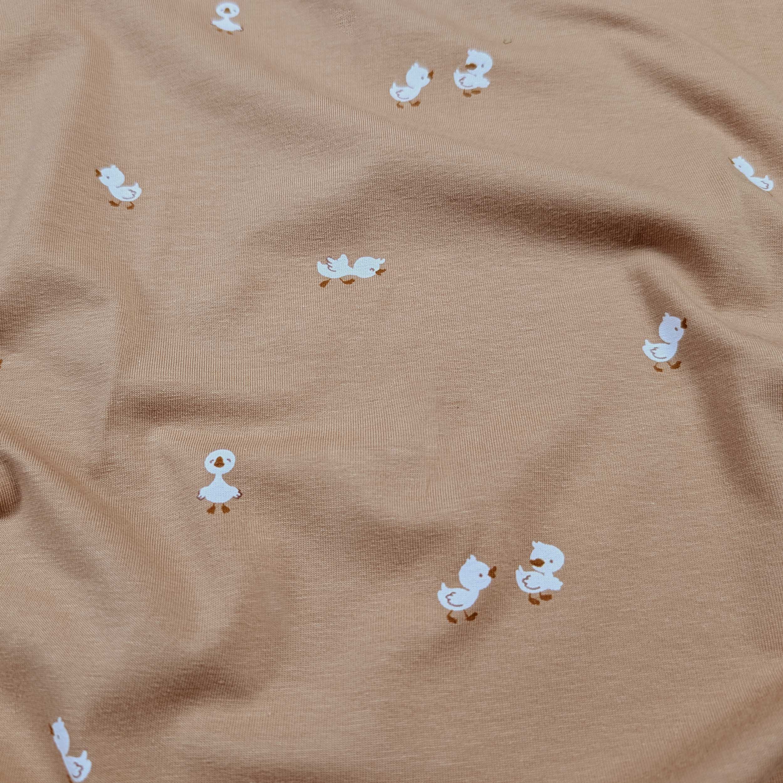 Cotton Jersey with Donald Duck Pattern Image