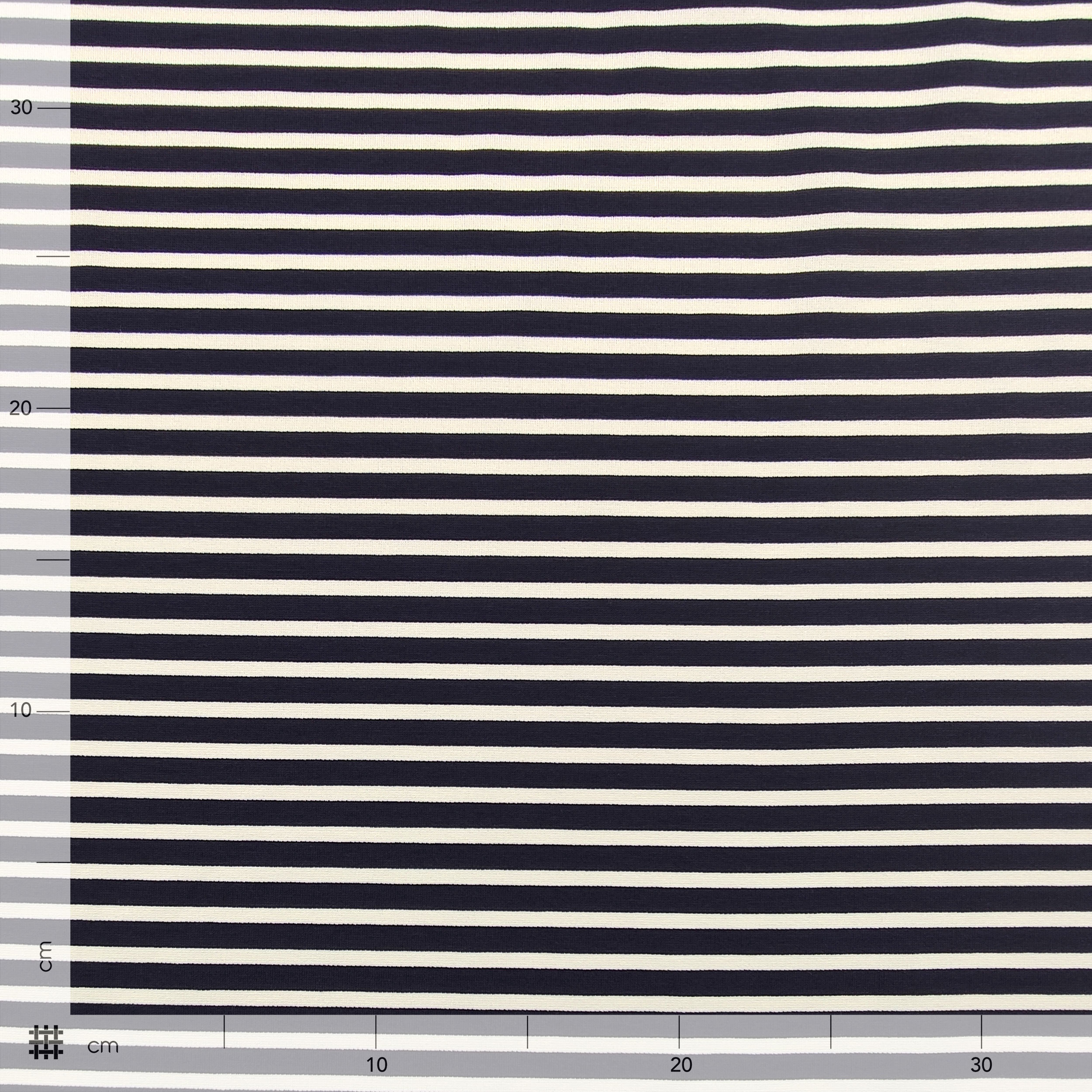 Bi-elastischer Milano-Stich Blaue Streifen