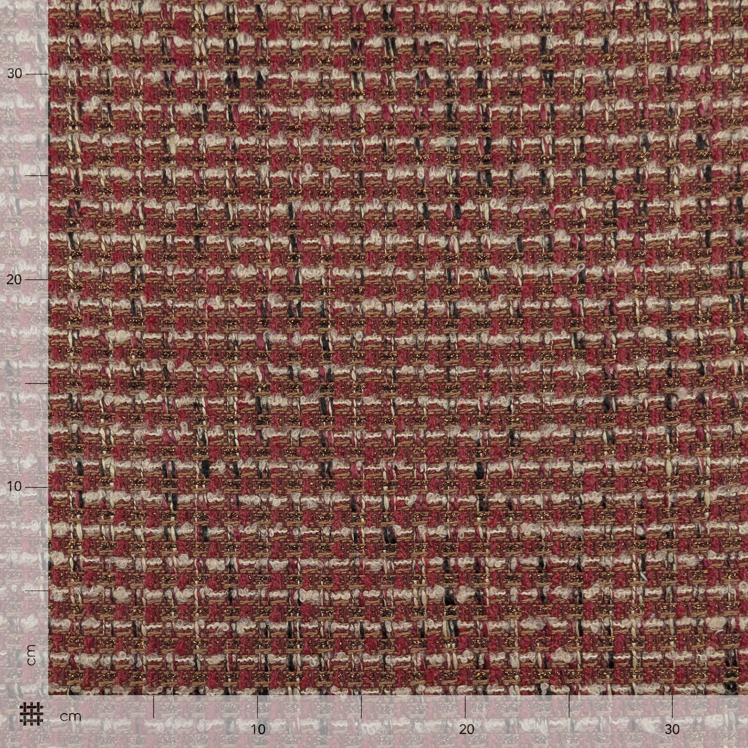 Fashion Tweed Red Tones with Lurex Image
