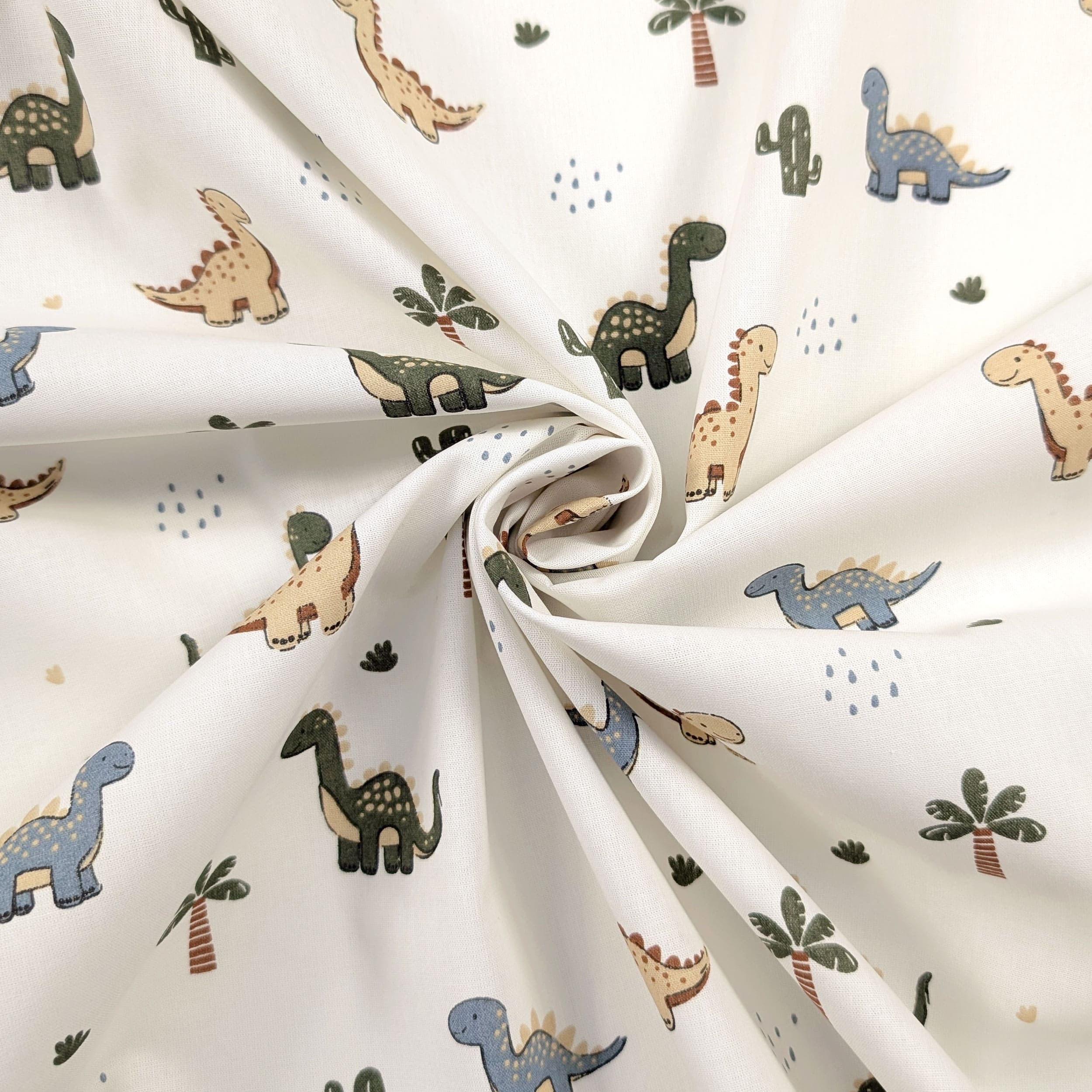 Cotton poplin with Stegosaurus pattern Image