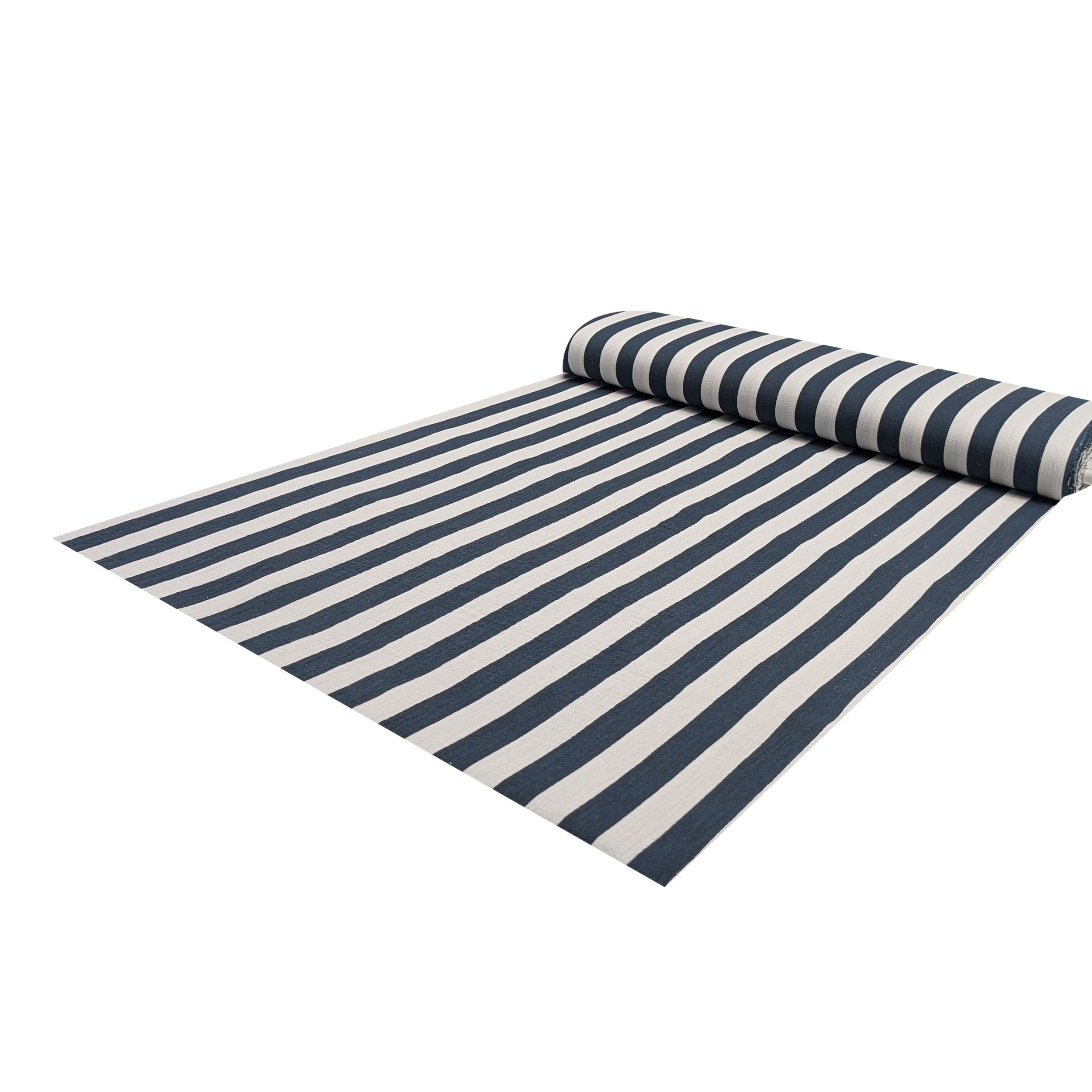 Cotton Muslin Vertical Stripes Blue Image