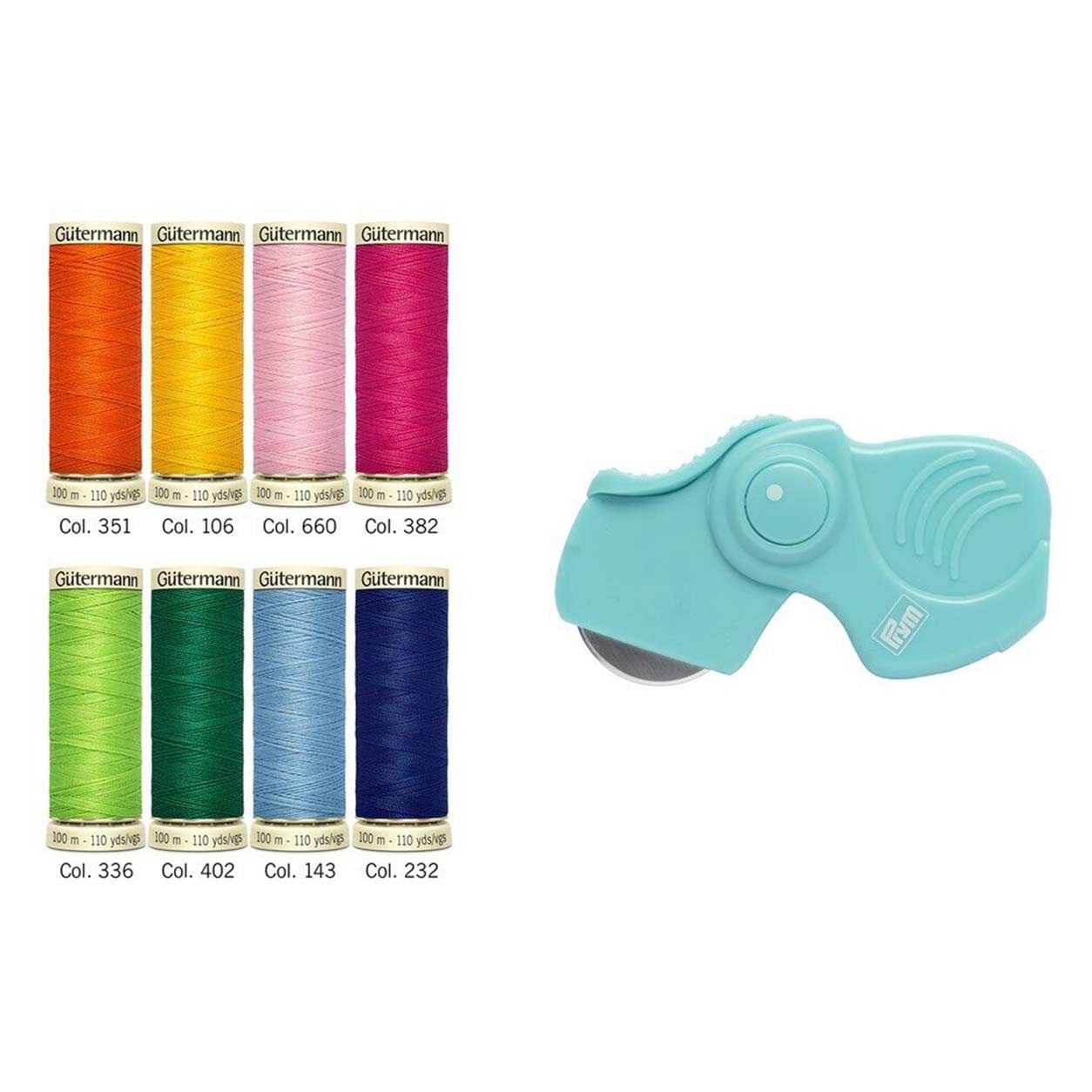 Gutermann Máquina de Coser Creativa 8 Bobinas con Prym Cutter