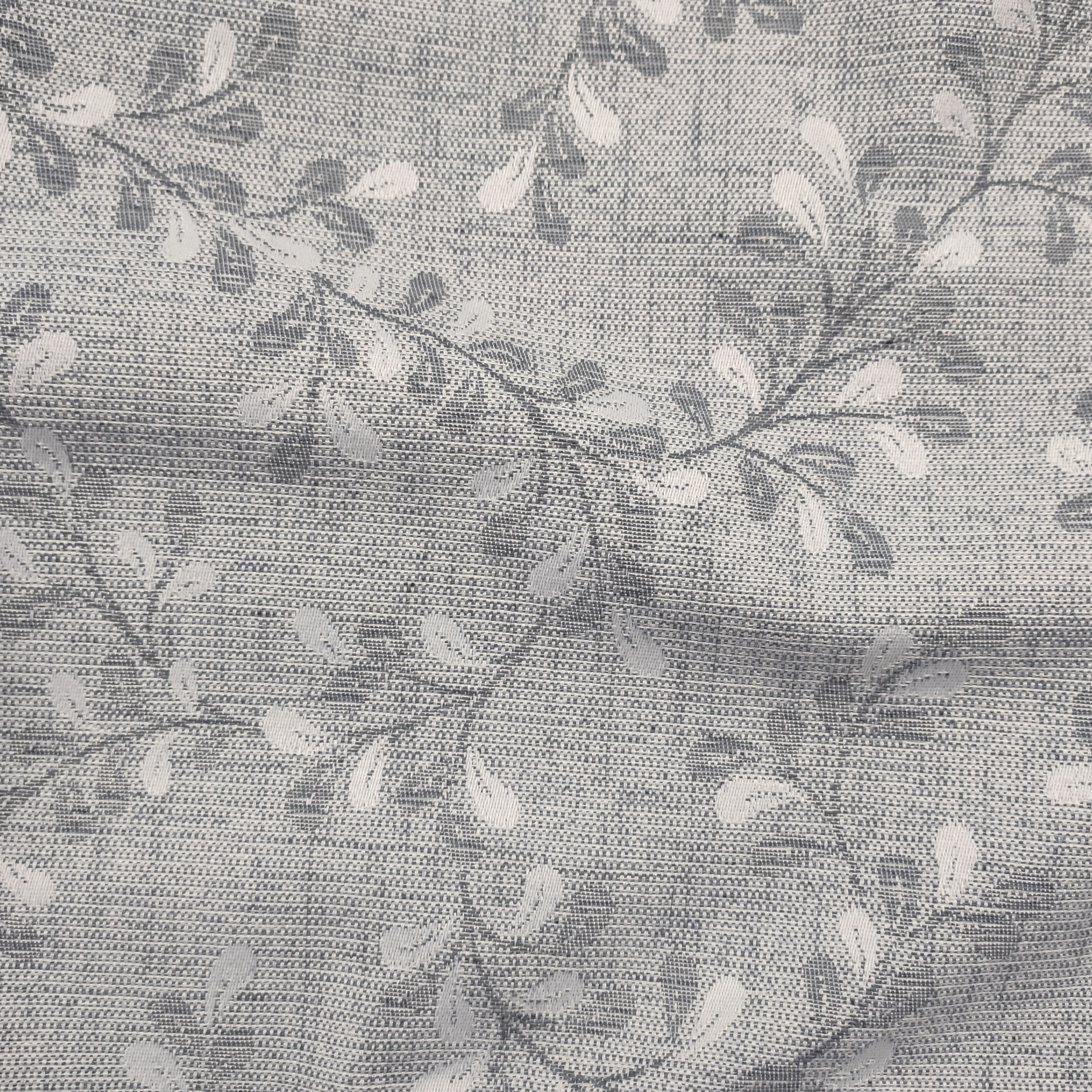Jacquard de hojas grises