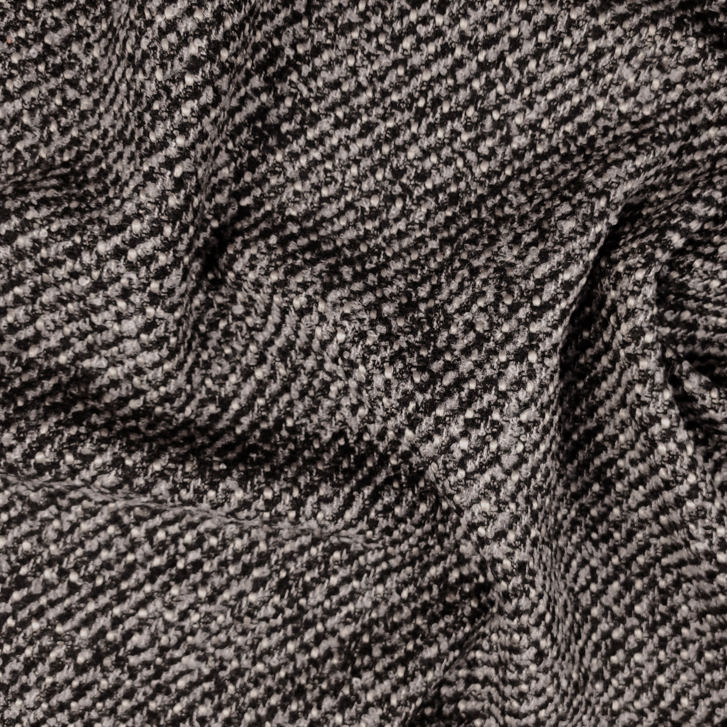 Manteau en tweed beige et noir