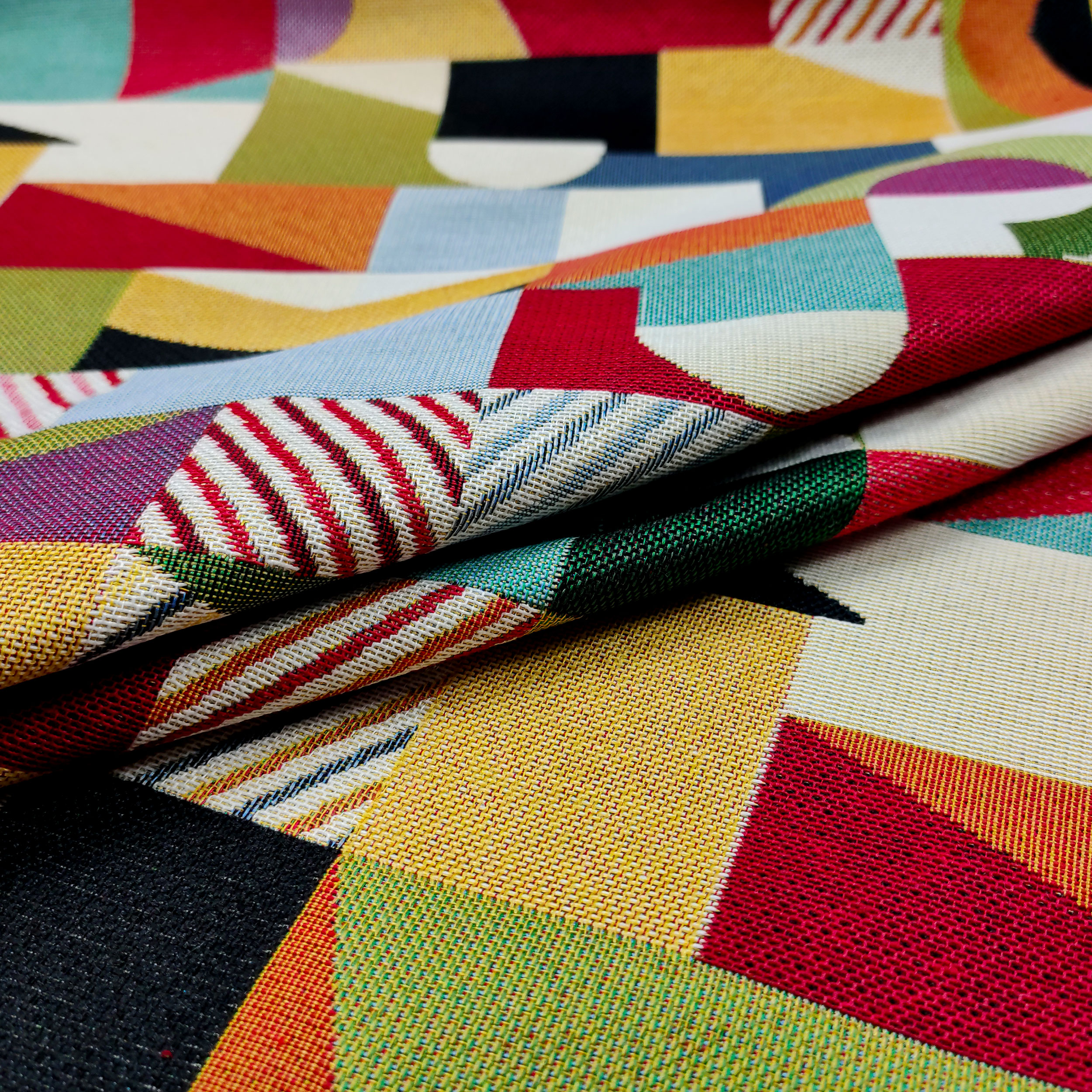 Tela Gobelin con estampado Pop Geometries