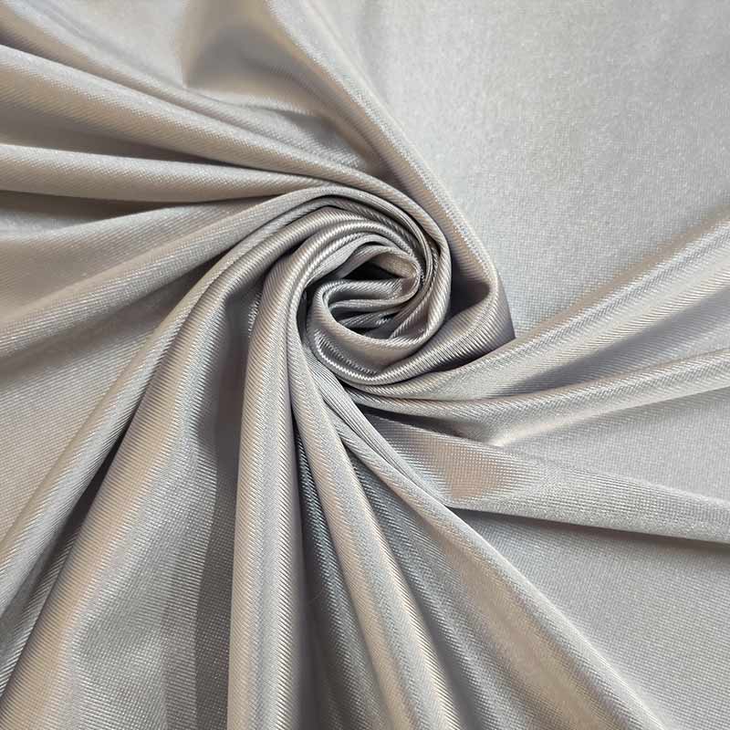 Tessuto Carnevale Raso Tipo Maglia Grigio