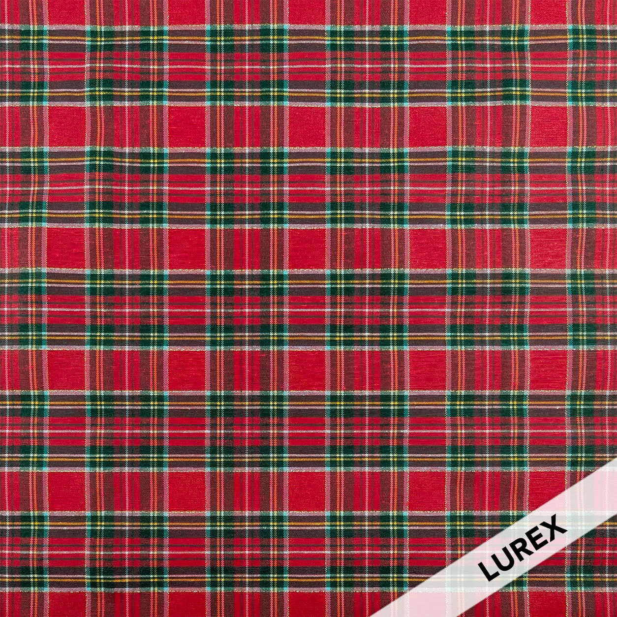 Tela para mantel escocés de resina de lúrex Image