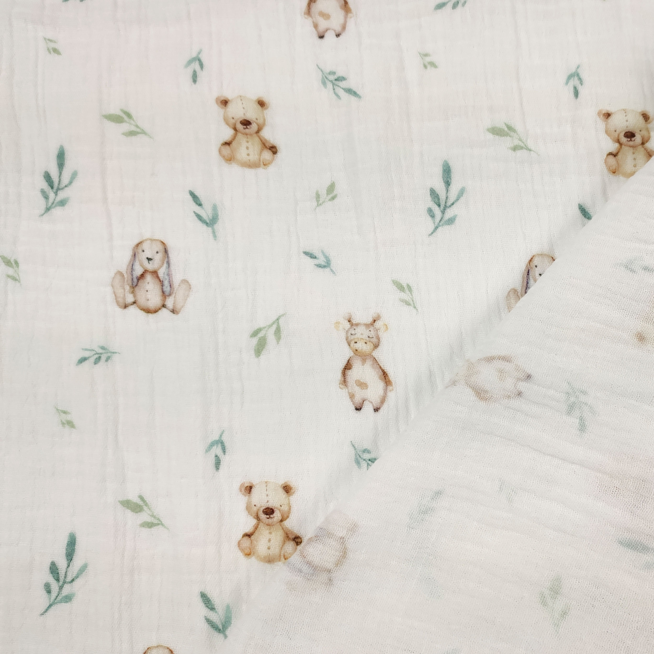 Cotton Muslin Bears and Cows